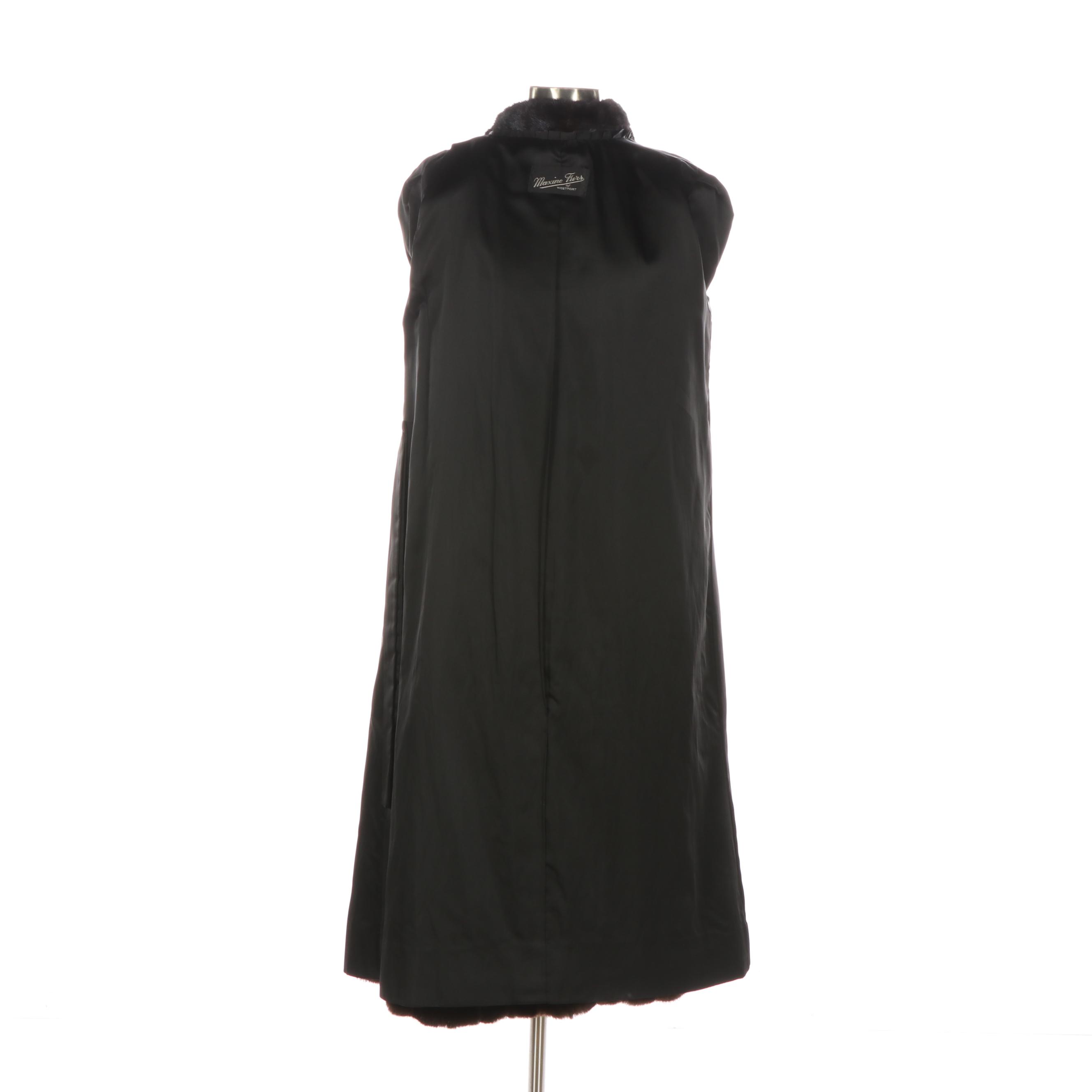 Dark Ranch Mink Fur Coat by Maxine Furs of Westport