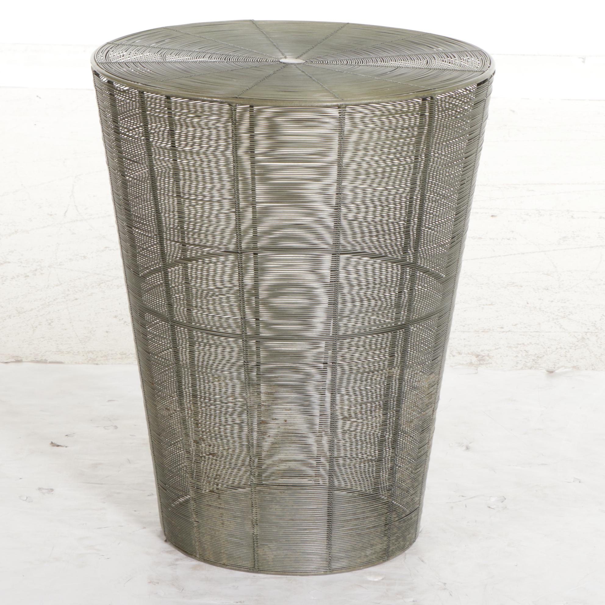 Arteriors Metal Wire Basket Style Side Table