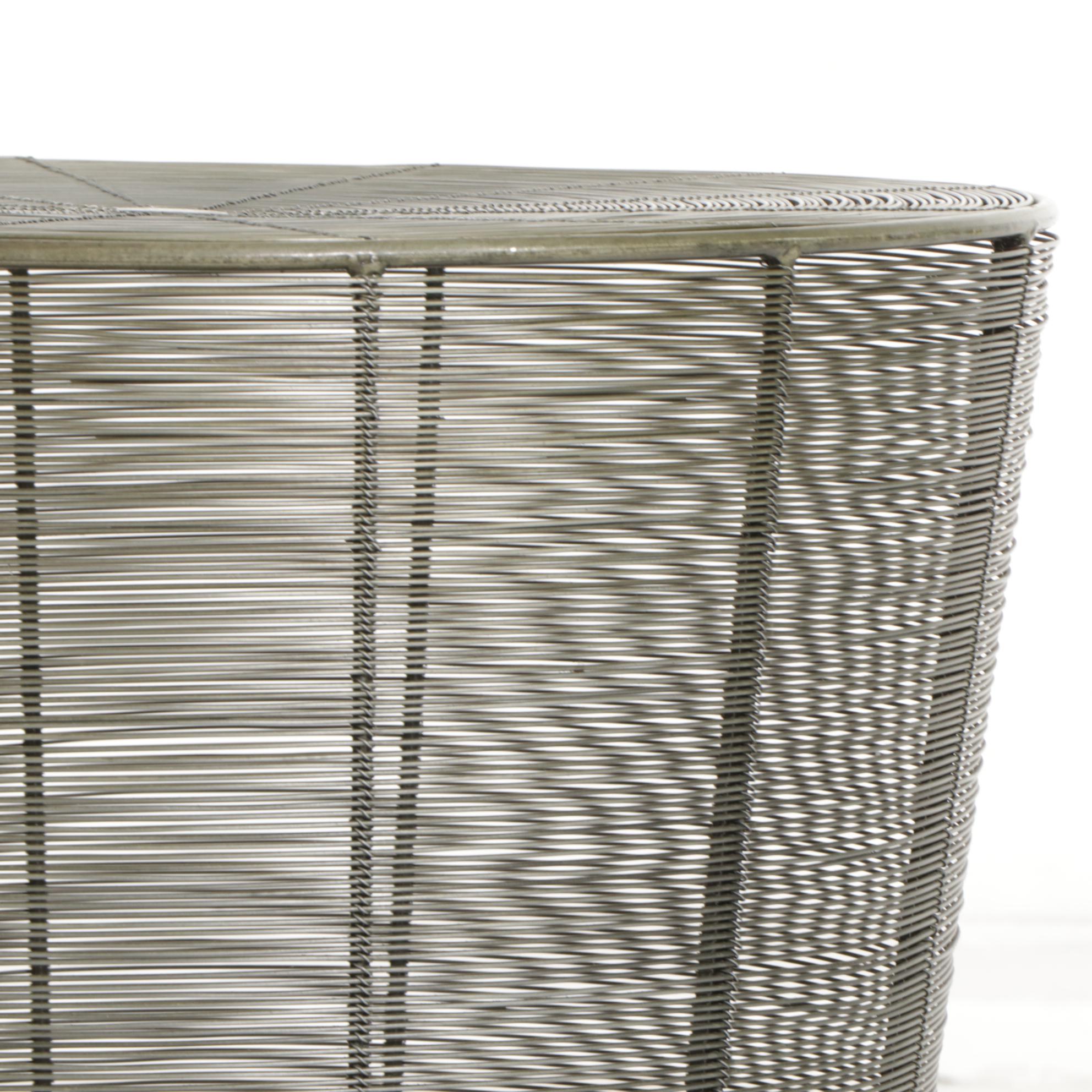 Arteriors Metal Wire Basket Style Side Table