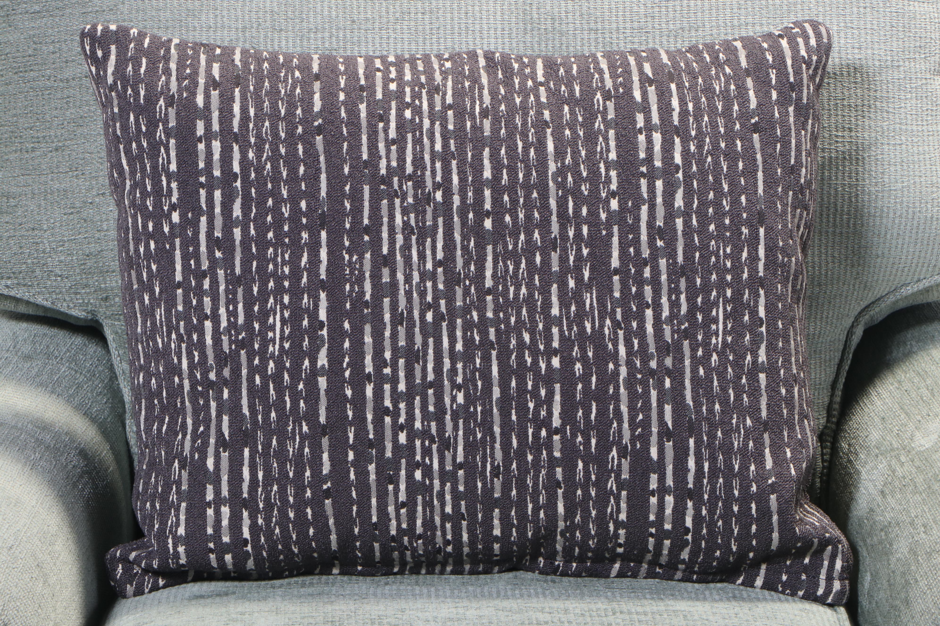 Sherrill Furniture Custom-Upholstered Swivel Armchair and Ottoman