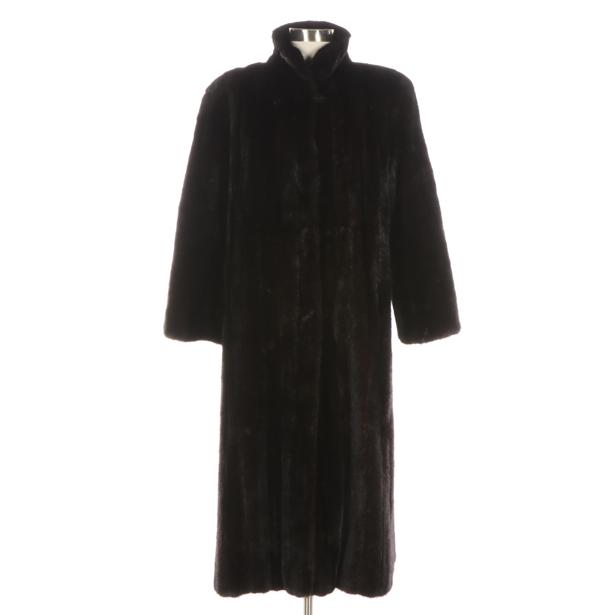 Dark Ranch Mink Fur Coat by Maxine Furs of Westport
