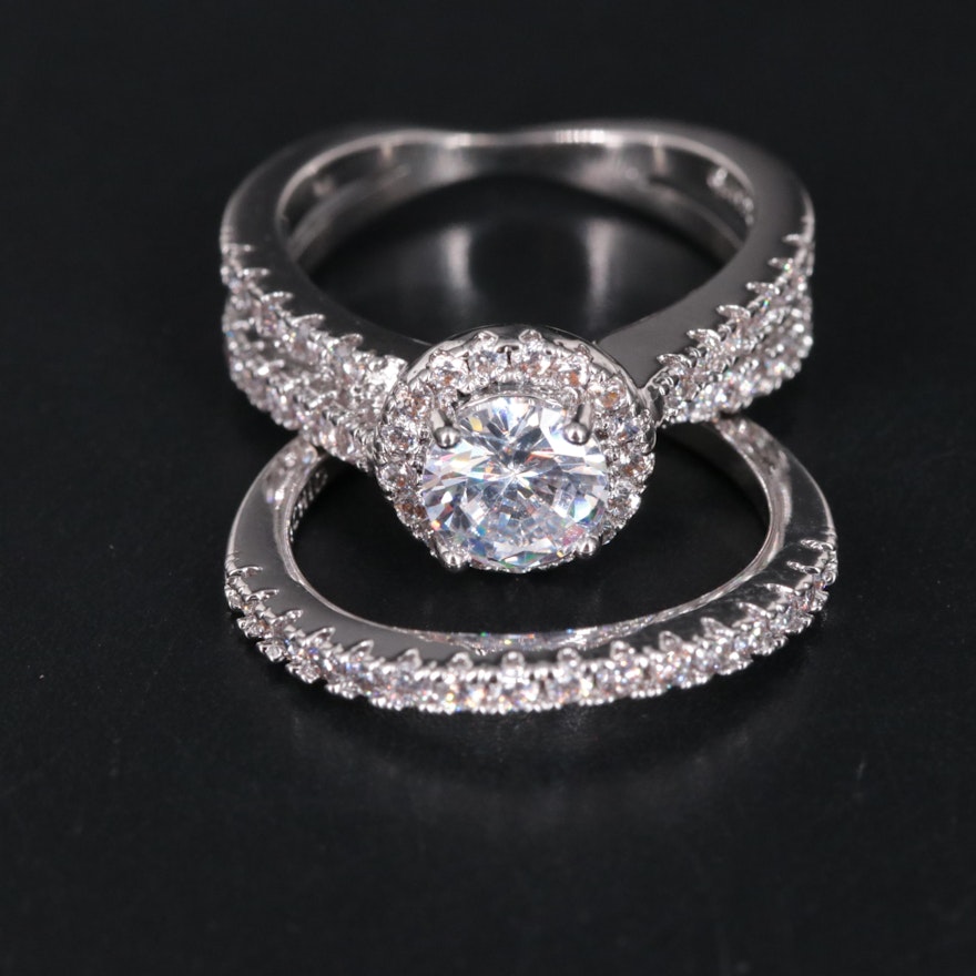 Cubic Zirconia Ring and Enhancer Band