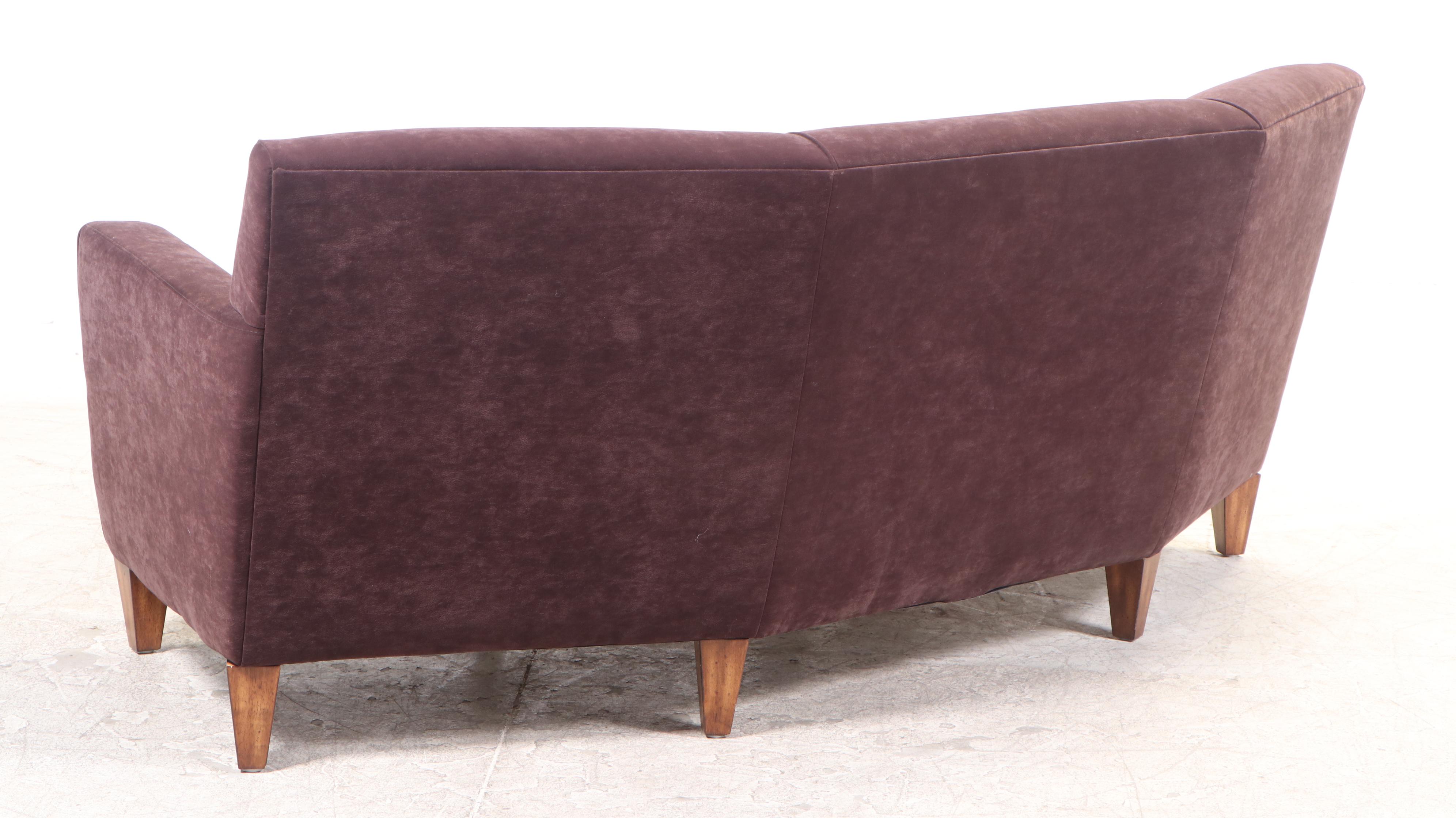 Flexsteel Contemporary Modern Style Angular Sofa with Pair of Ottomans