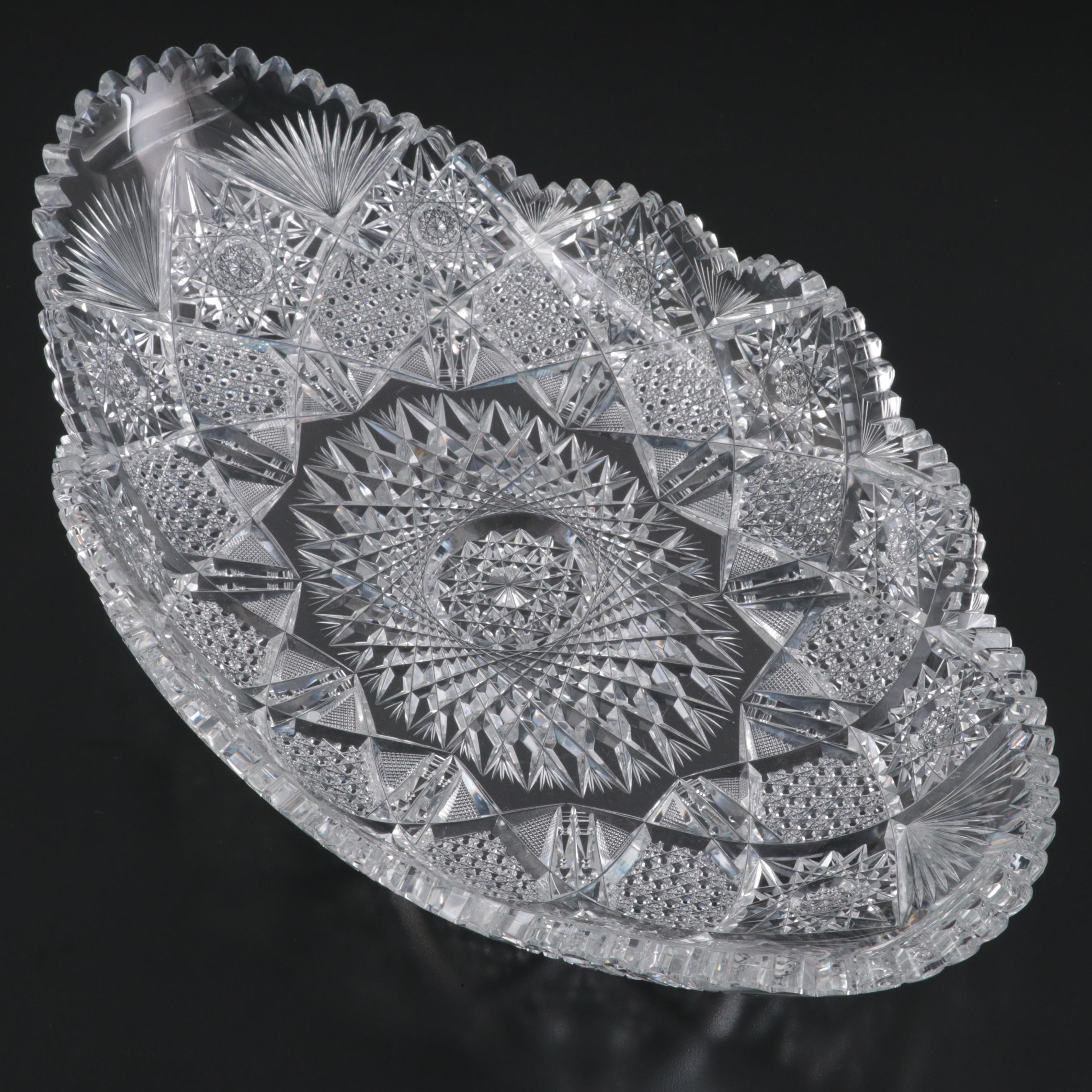 Pairpoint "Myrtle" American Brilliant Cut Glass Ice Cream Tray