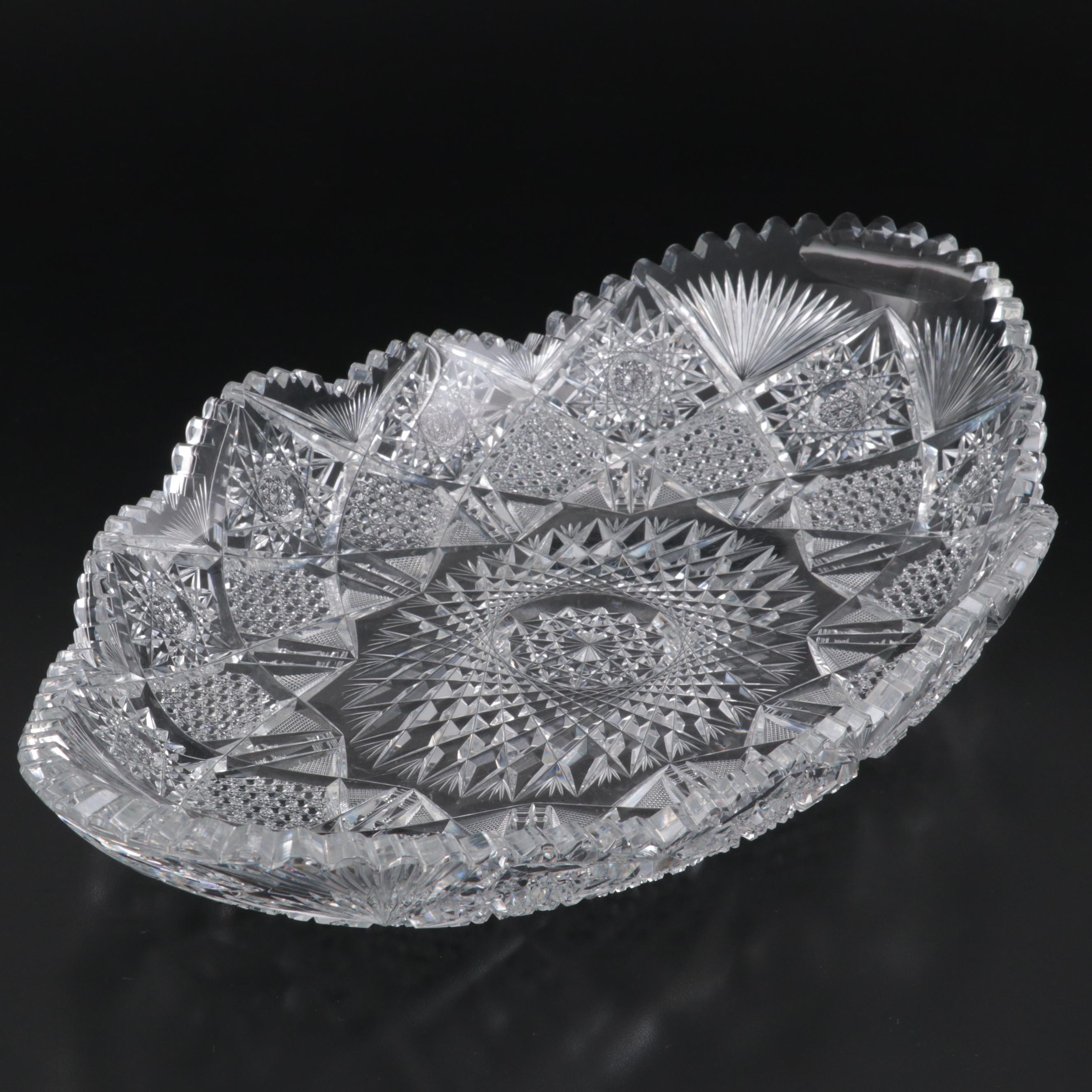 Pairpoint "Myrtle" American Brilliant Cut Glass Ice Cream Tray