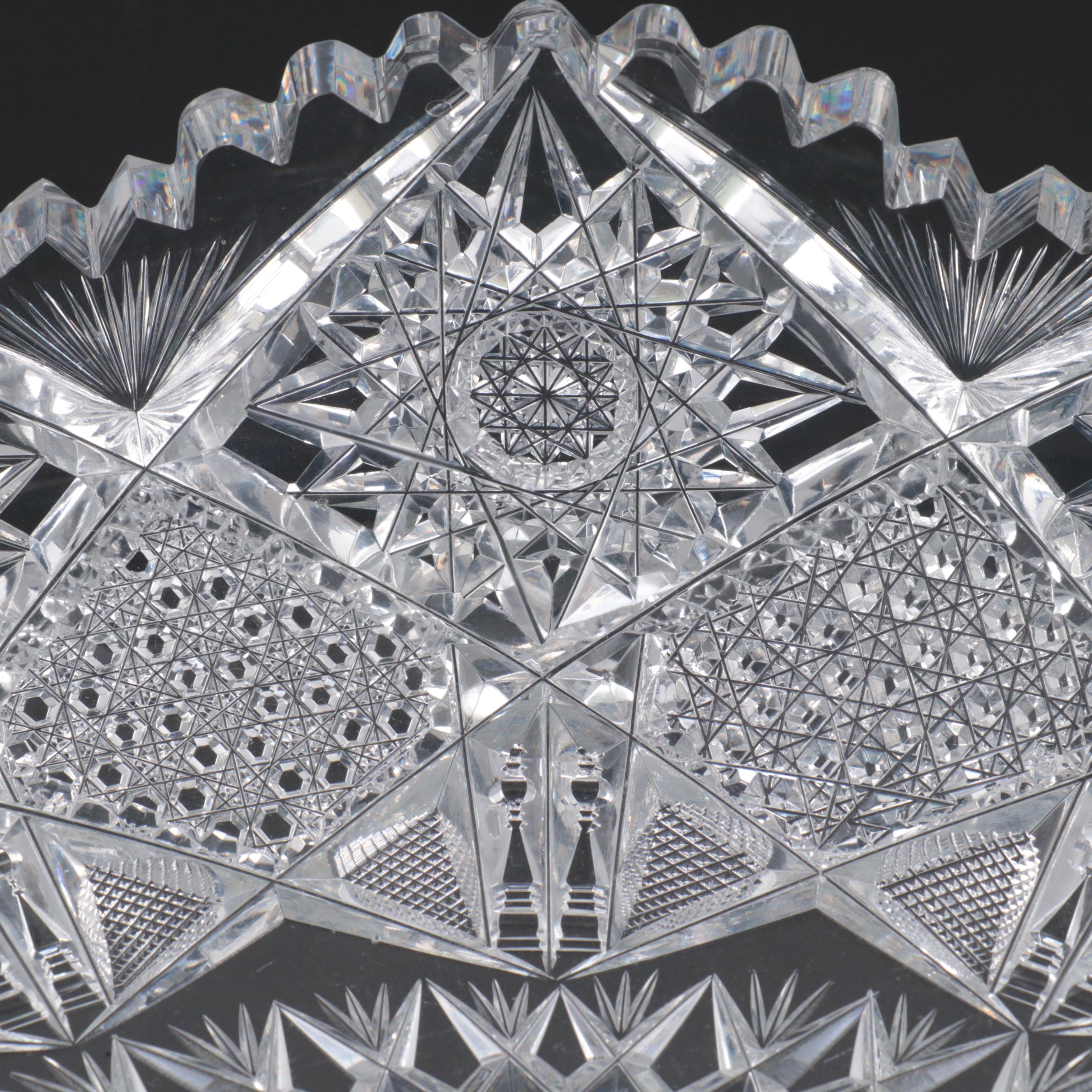 Pairpoint "Myrtle" American Brilliant Cut Glass Ice Cream Tray