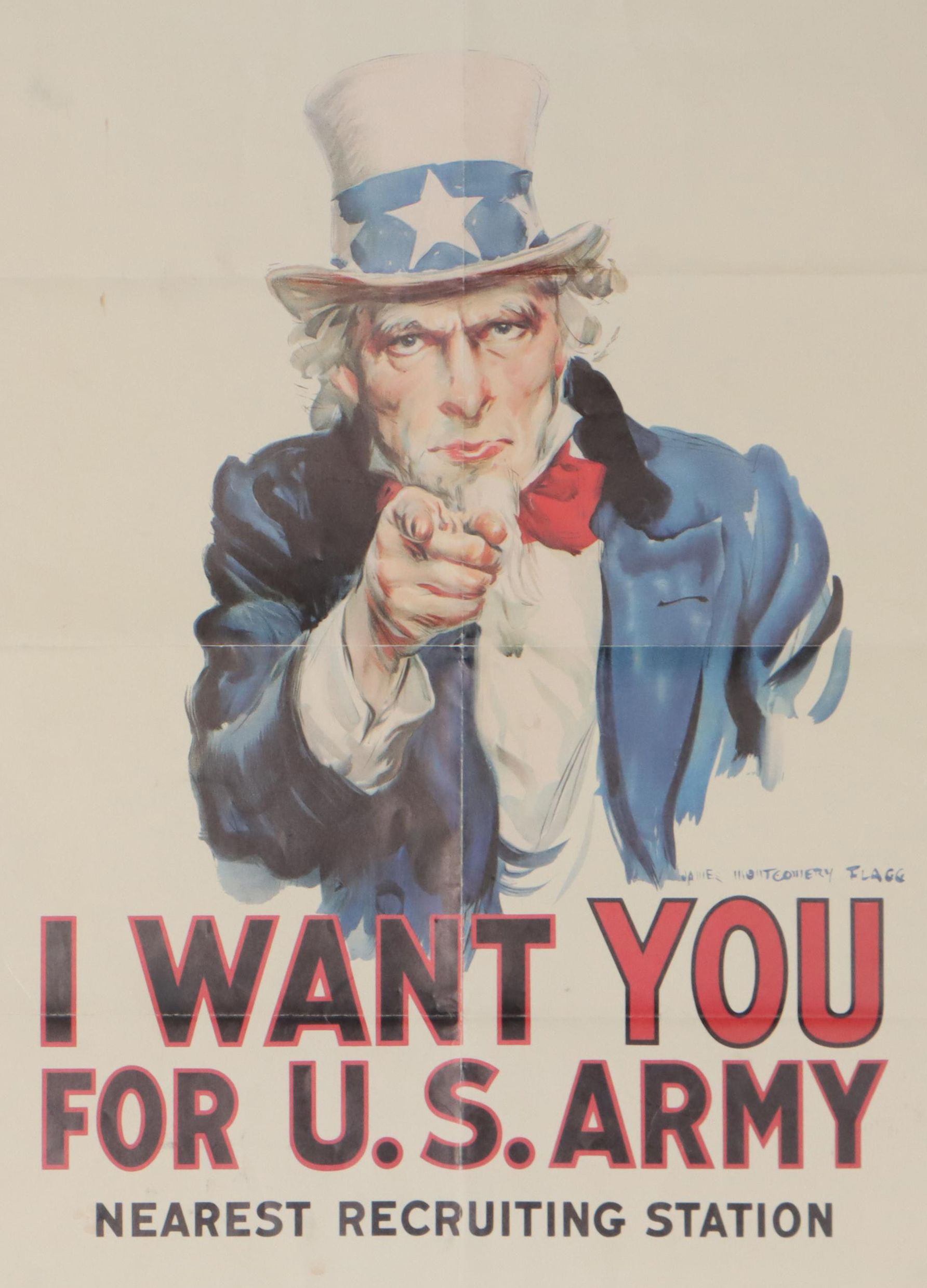 U.S. Army Recruiting Poster After James Montgomery Flagg, 1987