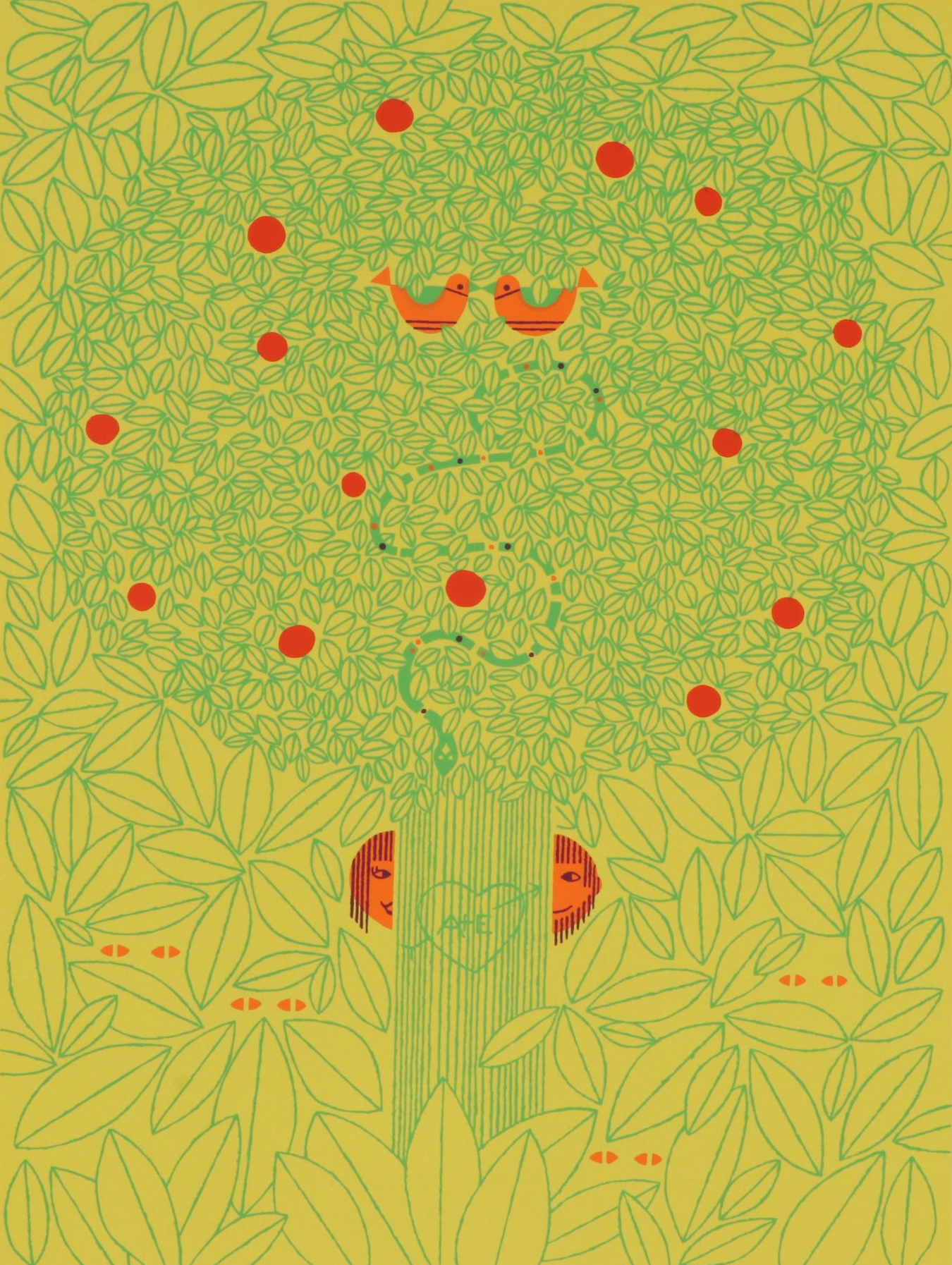 Edie Harper Serigraph "Adam and Ms. Eve," 1978