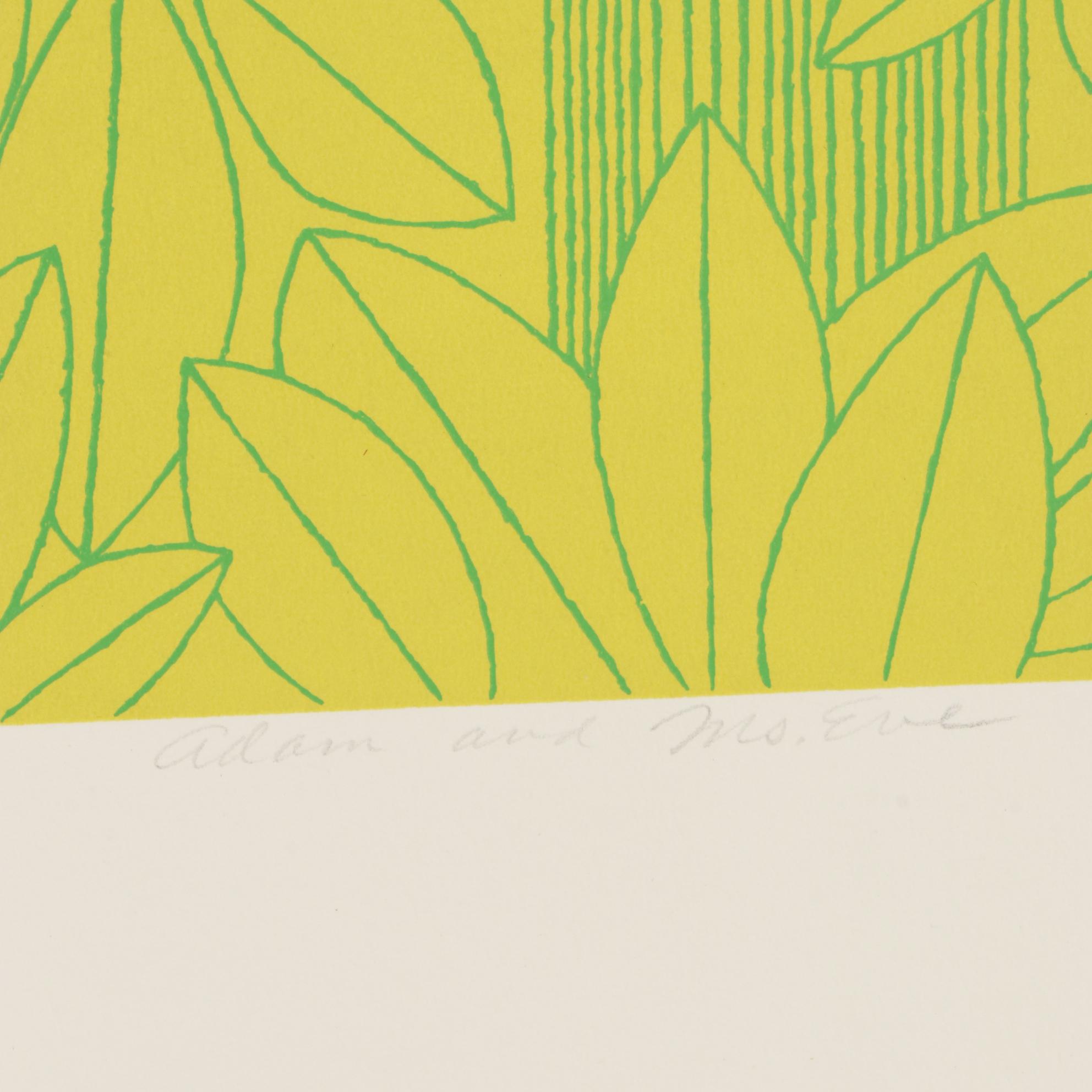 Edie Harper Serigraph "Adam and Ms. Eve," 1978