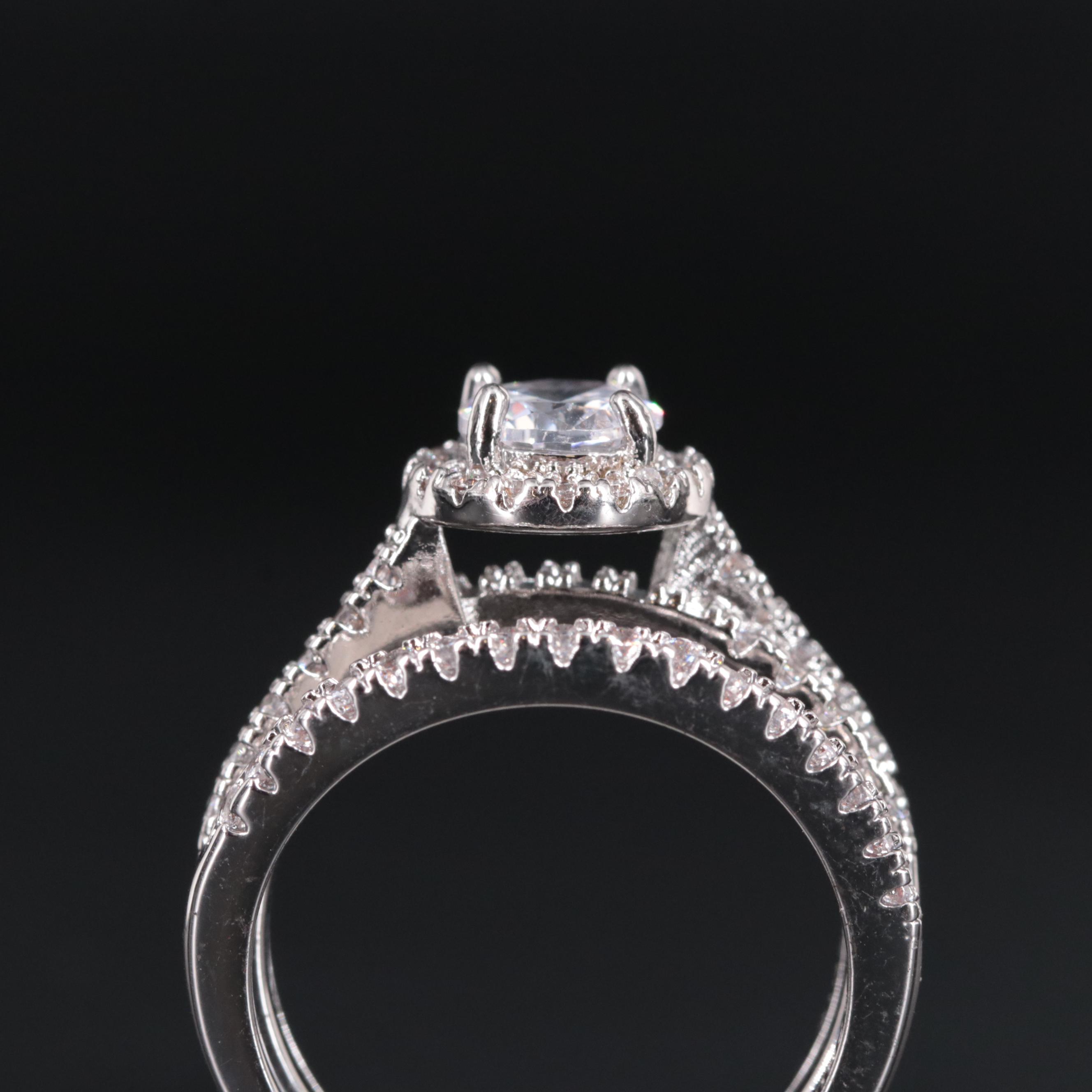 Cubic Zirconia Ring and Enhancer Band