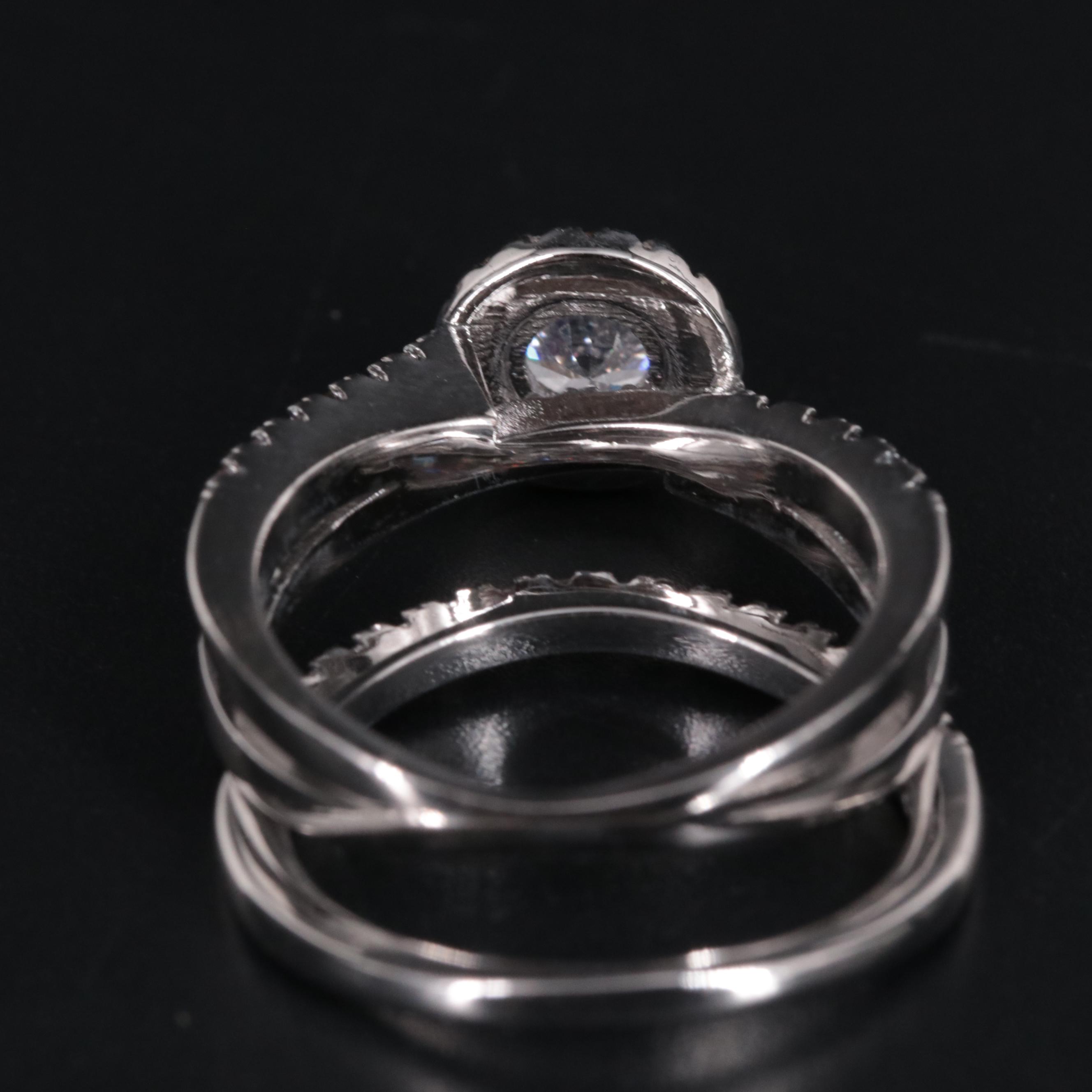 Cubic Zirconia Ring and Enhancer Band