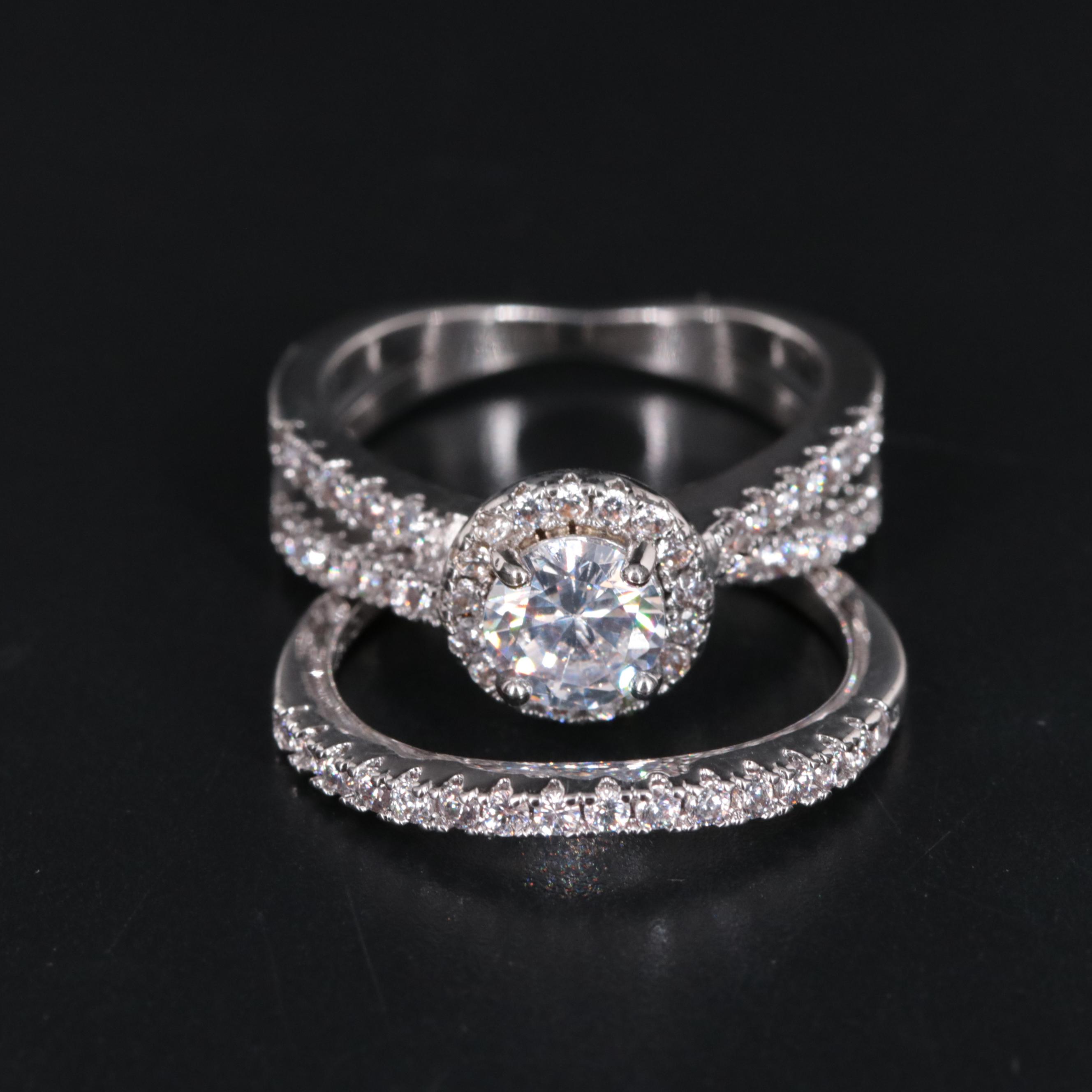 Cubic Zirconia Ring and Enhancer Band