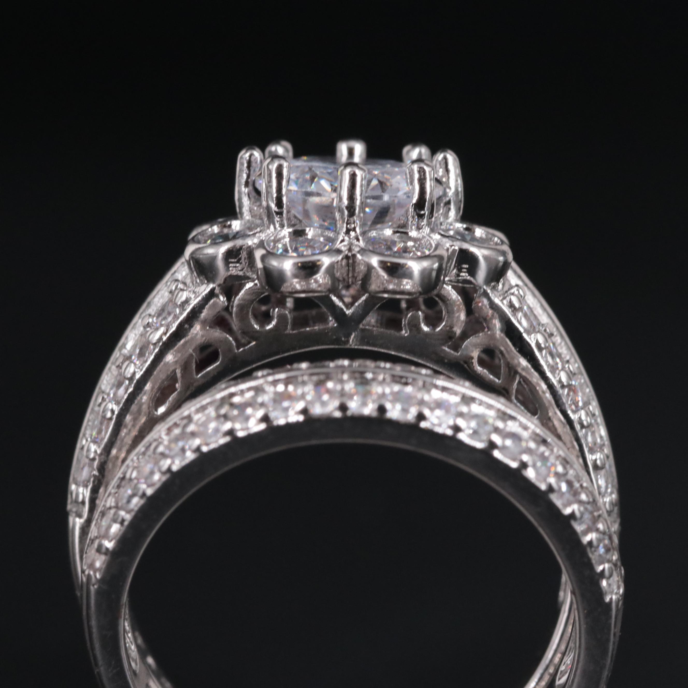 Cubic Zirconia Ring and Enhancer Ring