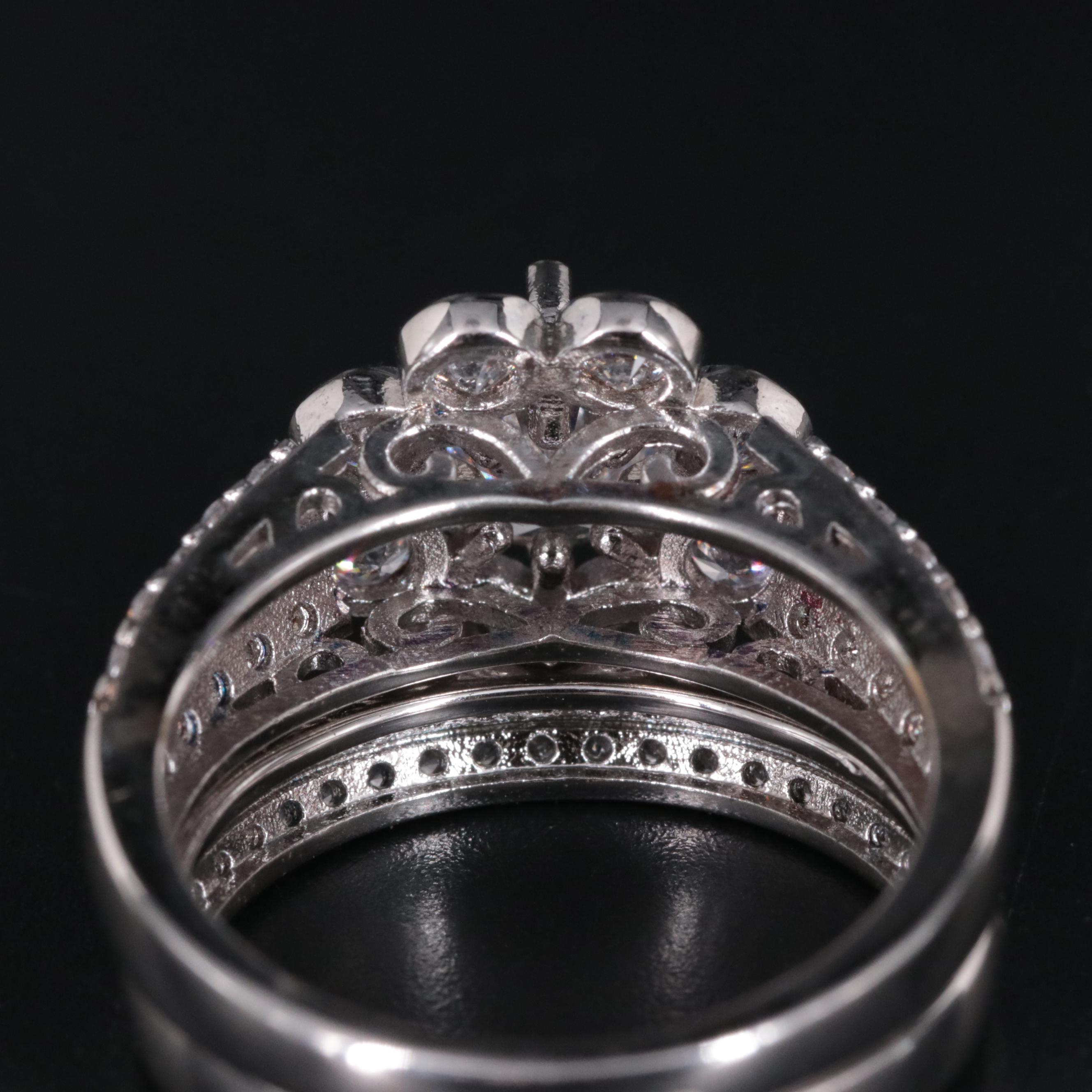 Cubic Zirconia Ring and Enhancer Ring