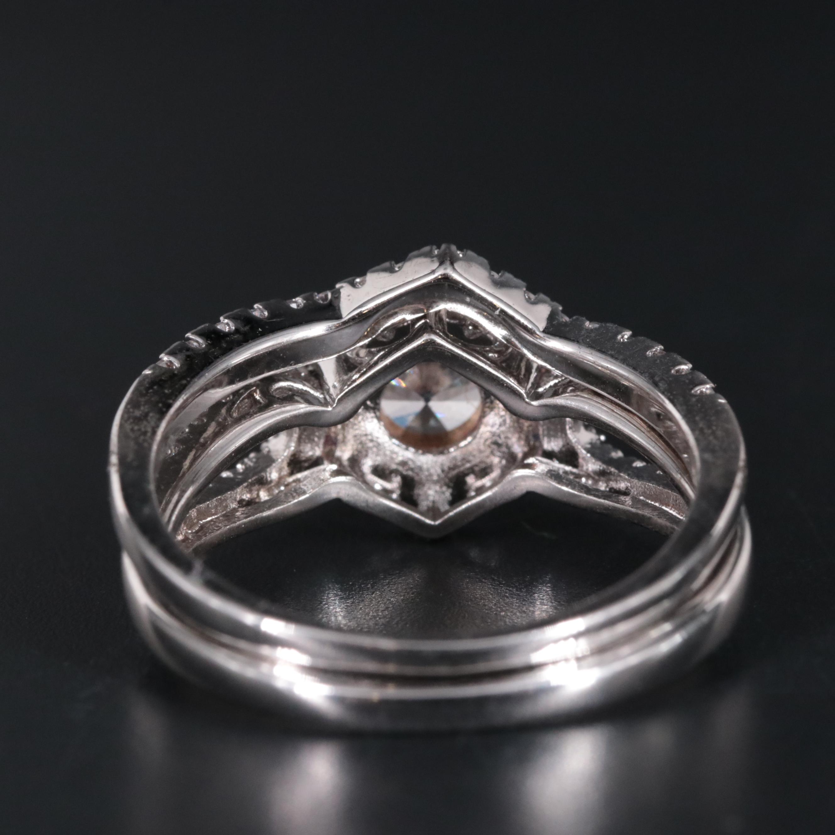 Cubic Zirconia Ring and Enhancer Band