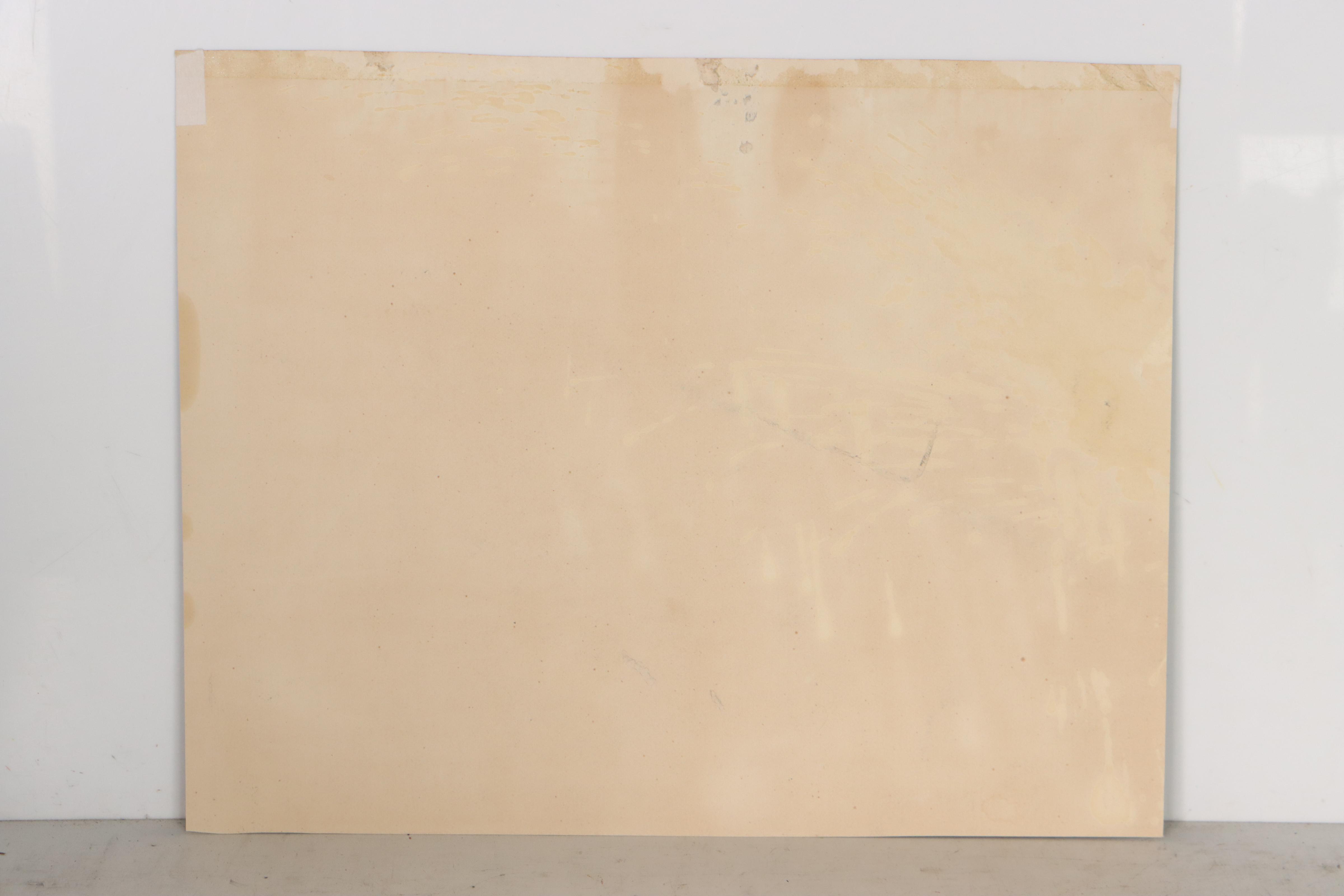 William R. Hollingsworth, Jr. Landscape Watercolor Painting of Wagon