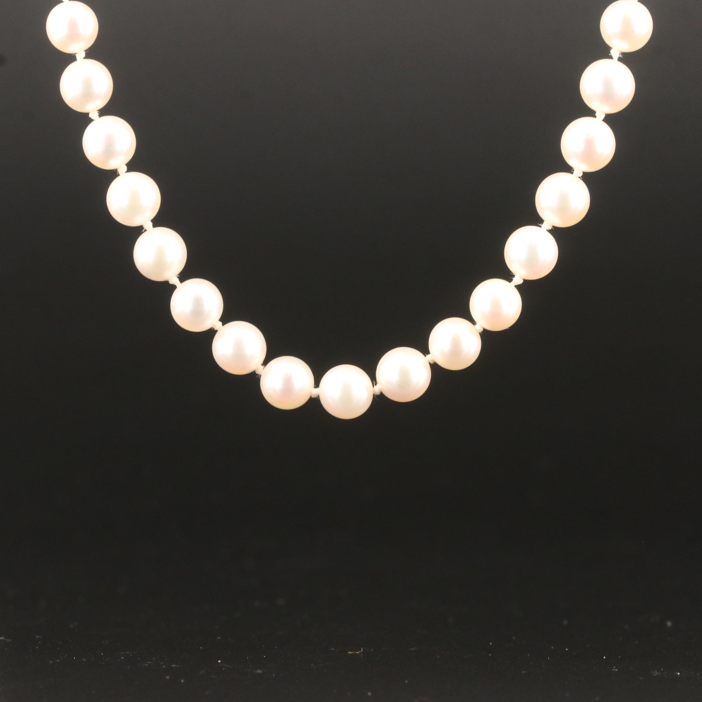 Mikimoto Pearl Necklace with 18K Clasp