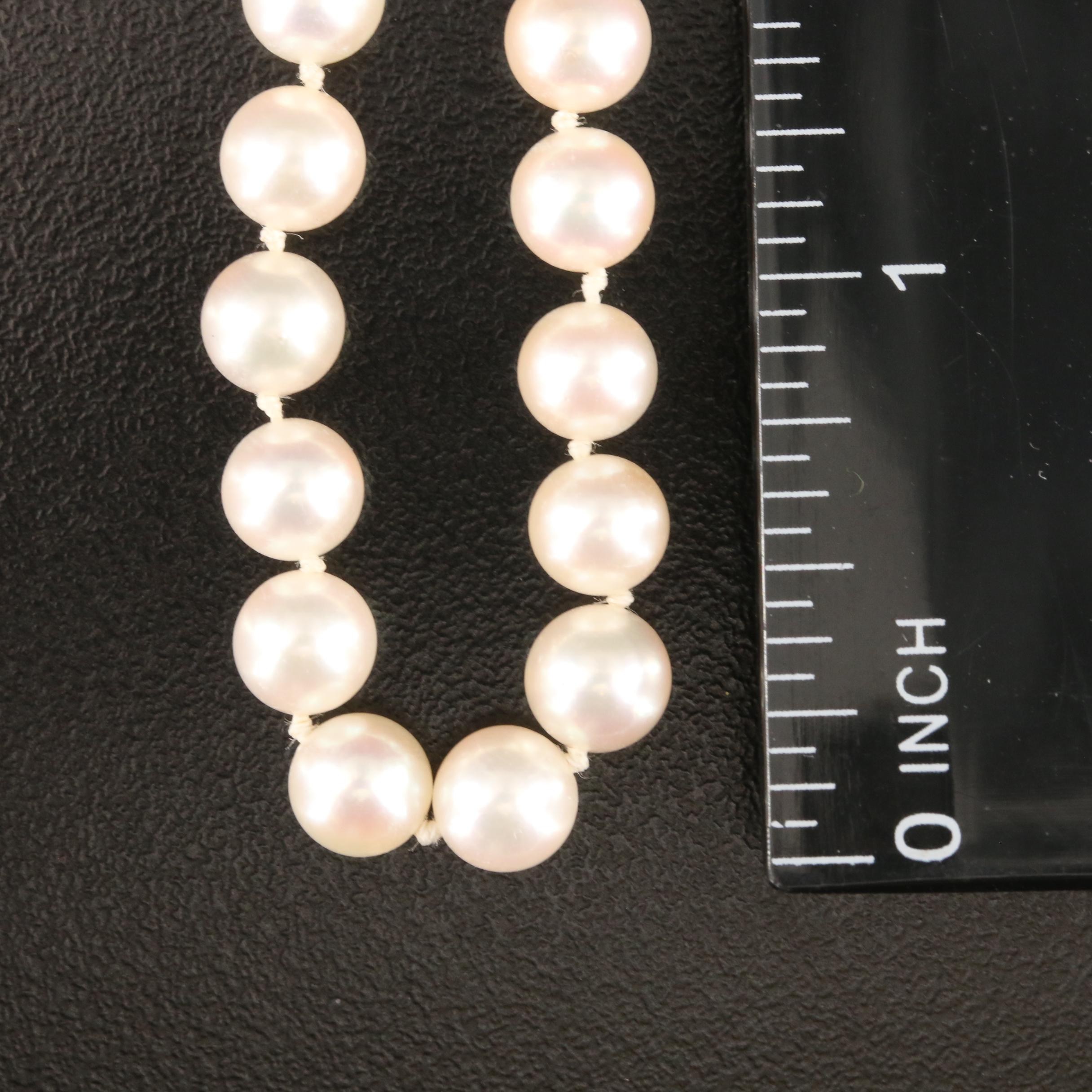 Mikimoto Pearl Necklace with 18K Clasp