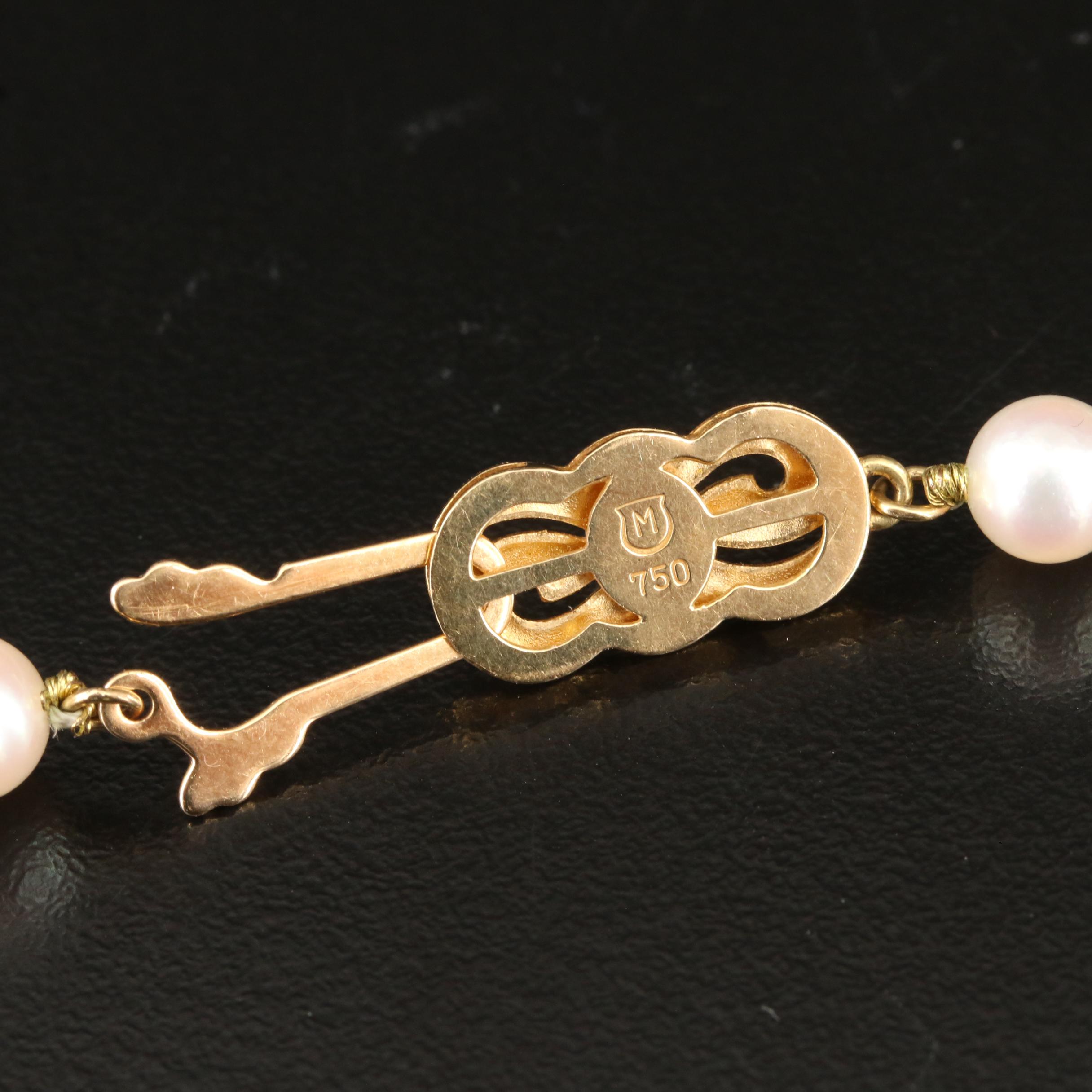 Mikimoto Pearl Necklace with 18K Clasp