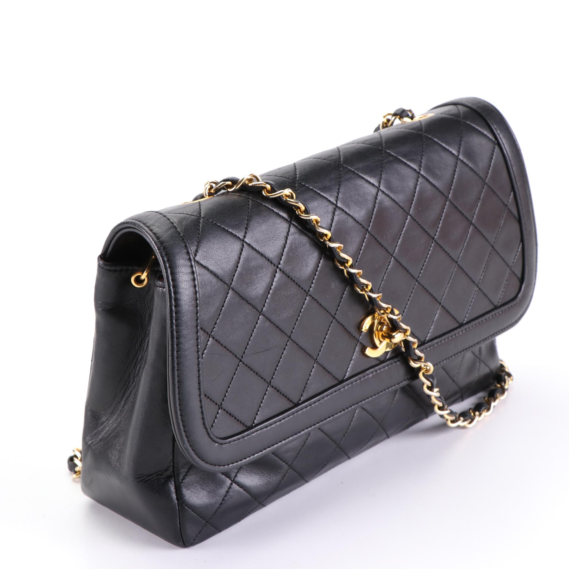 Chanel Quilted Leather CC Turnlock Chain Flap Bag
