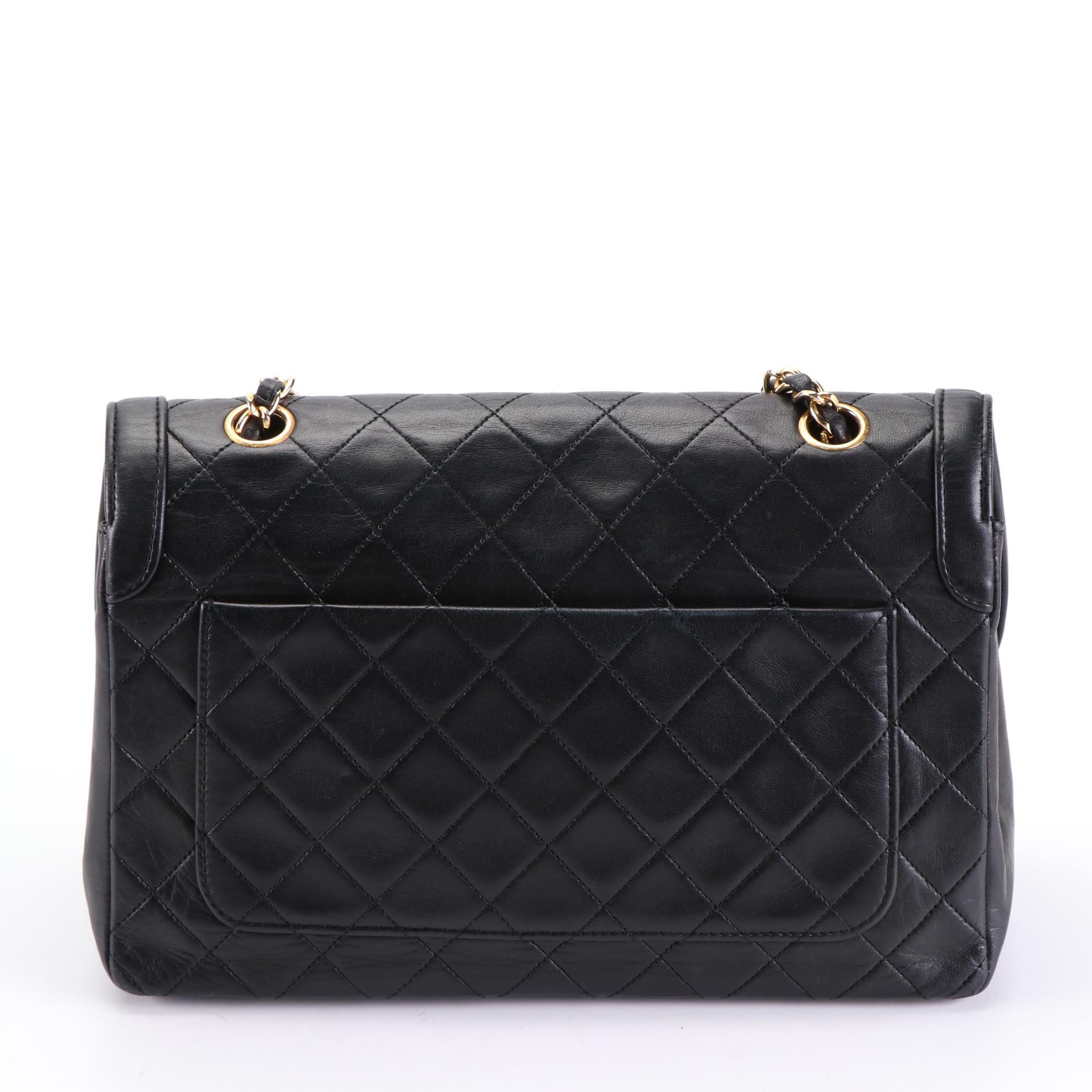 Chanel Quilted Leather CC Turnlock Chain Flap Bag