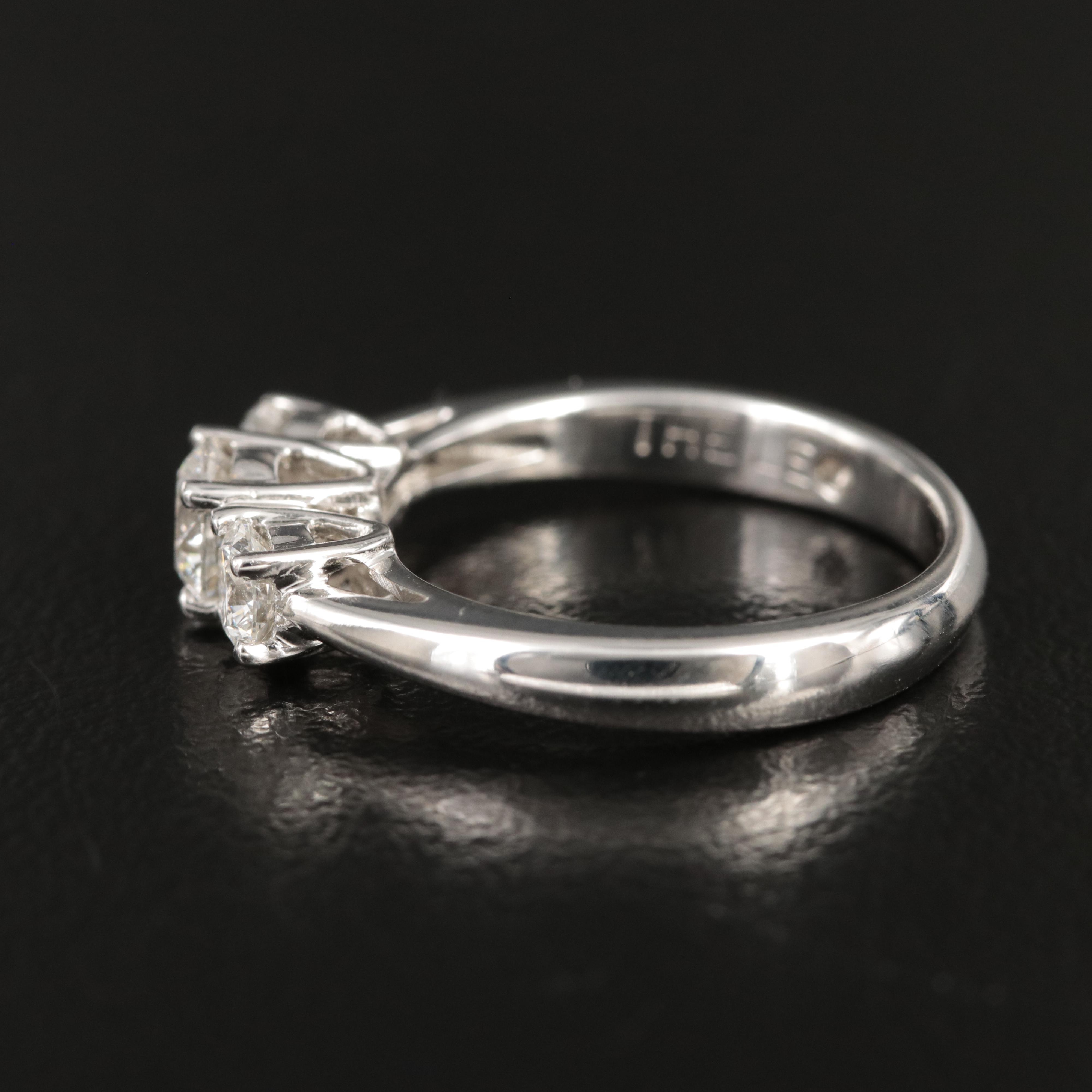 14K 0.98 CTW Leo Diamond Ring with Platinum Accent