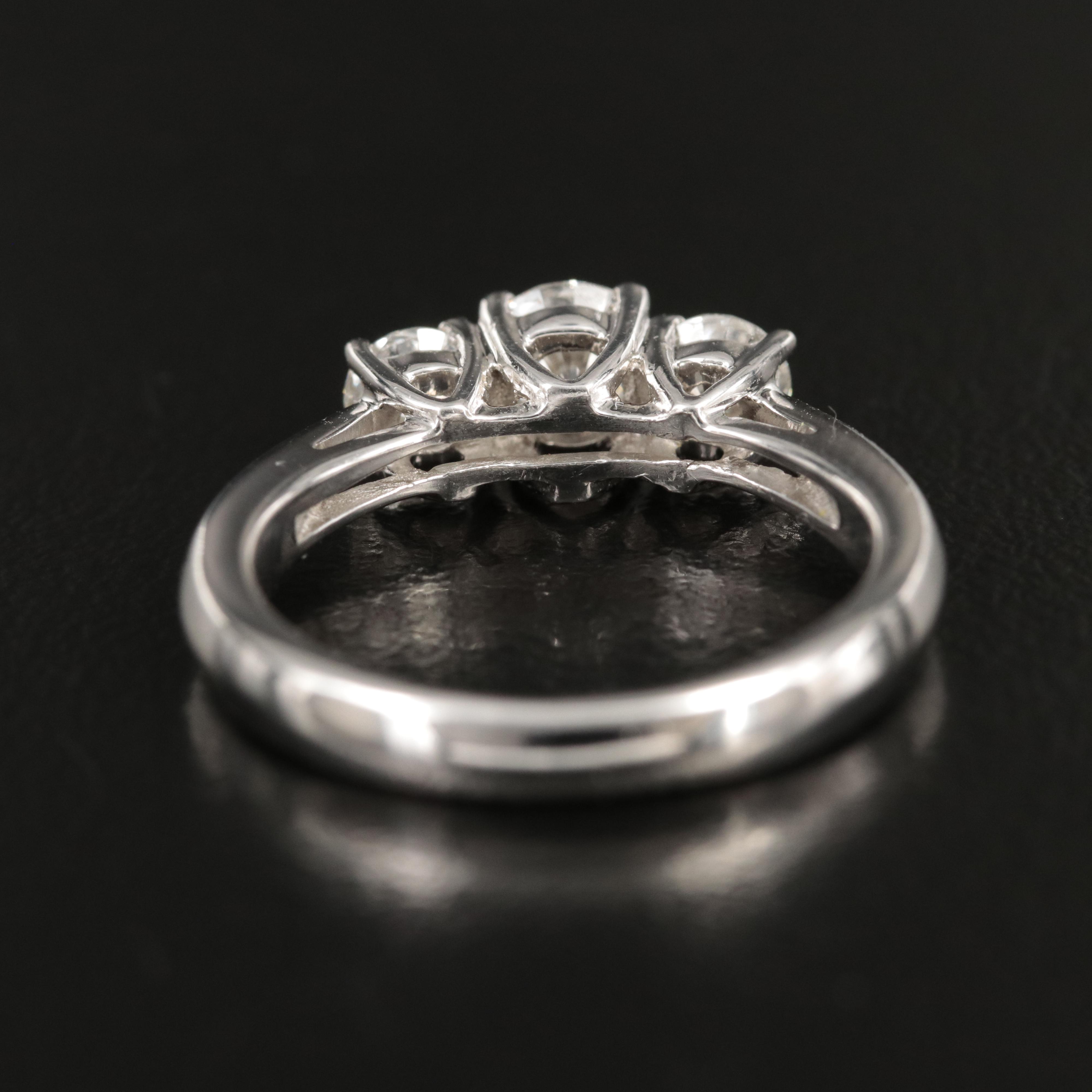 14K 0.98 CTW Leo Diamond Ring with Platinum Accent