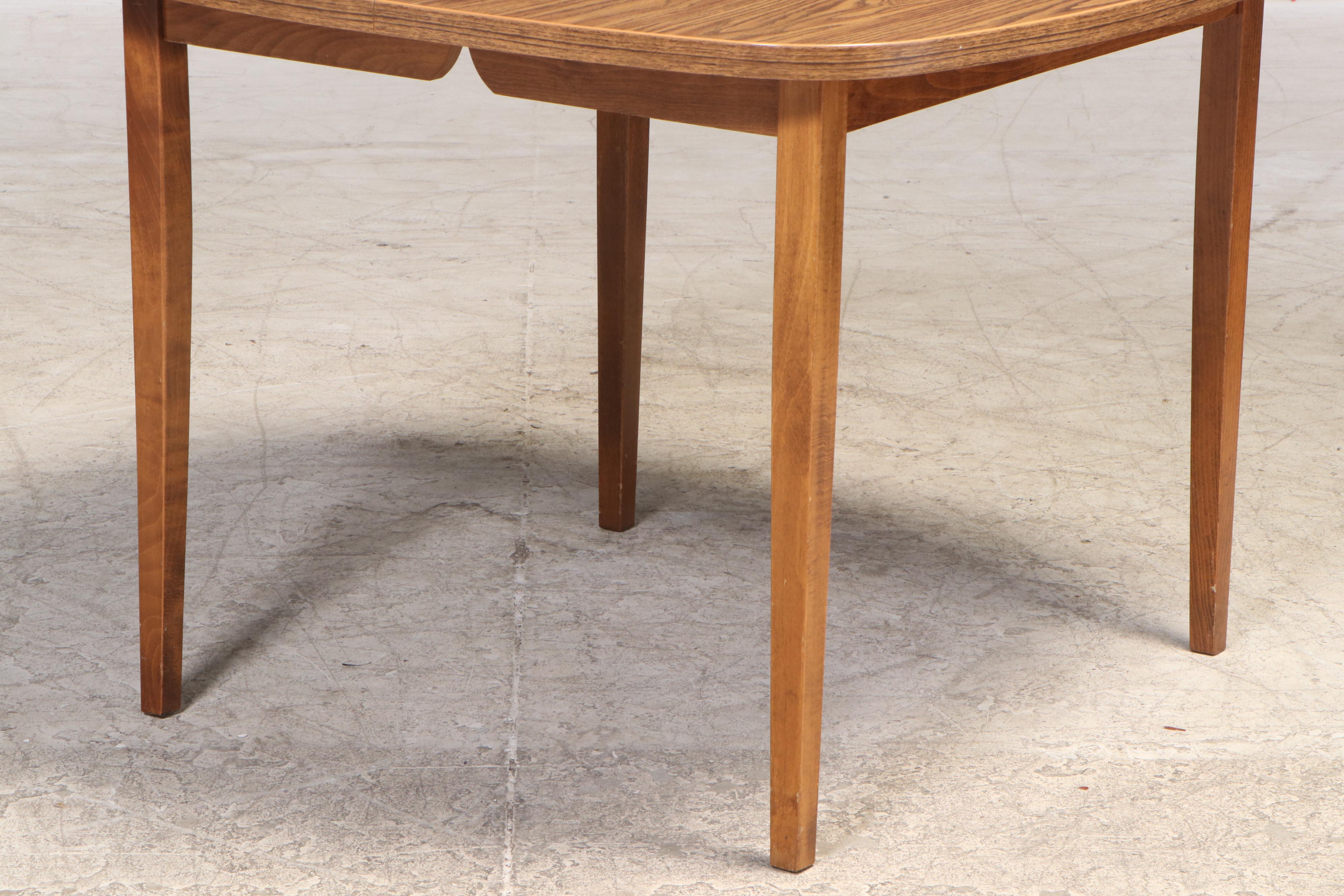 FivePiece Modernist Hardwood and Laminate Top Dining Set, Incl. Sidex