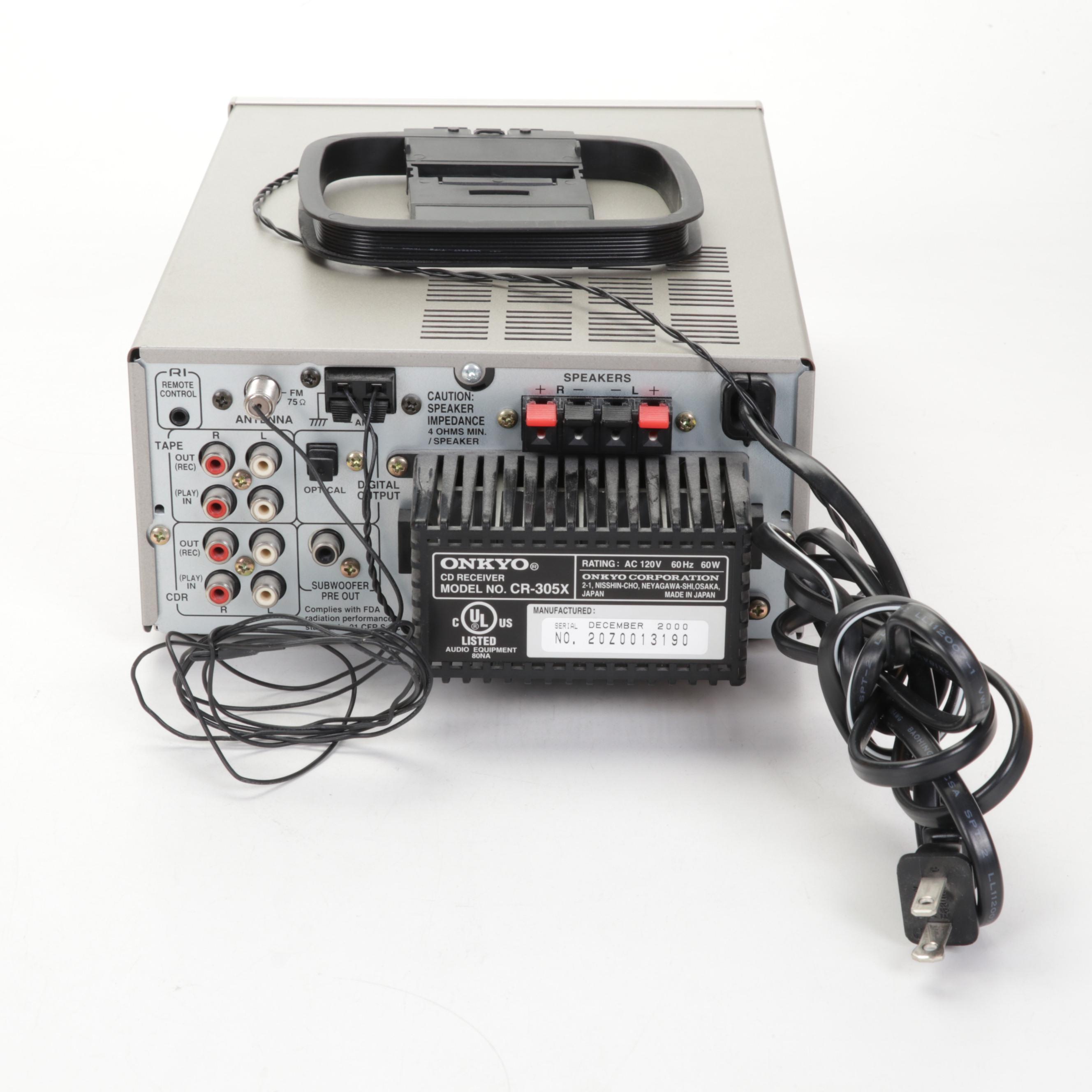 Onkyo "CR-305X" CD Receiver with Pair of Speakers