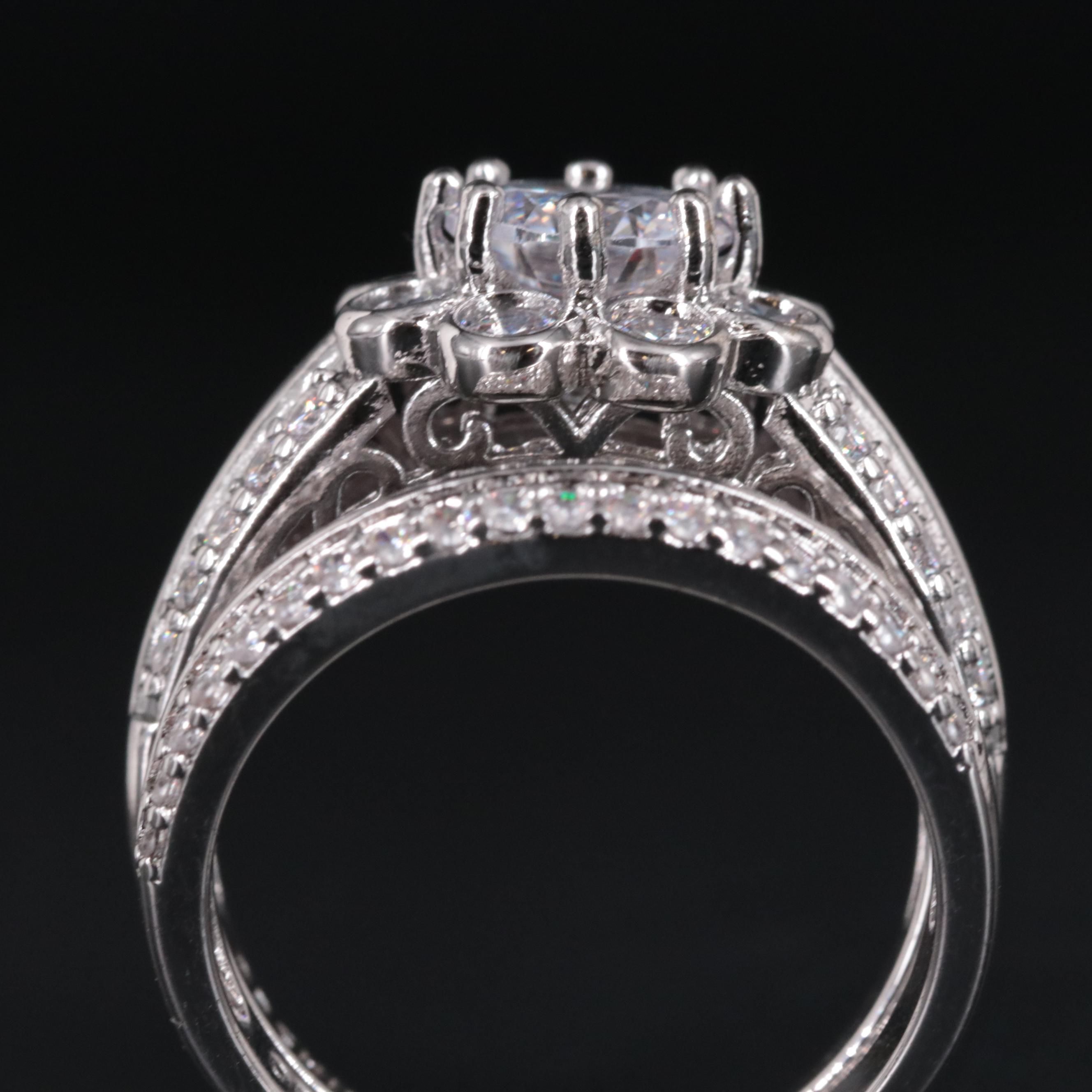 Cubic Zirconia Ring and Enhancer Band