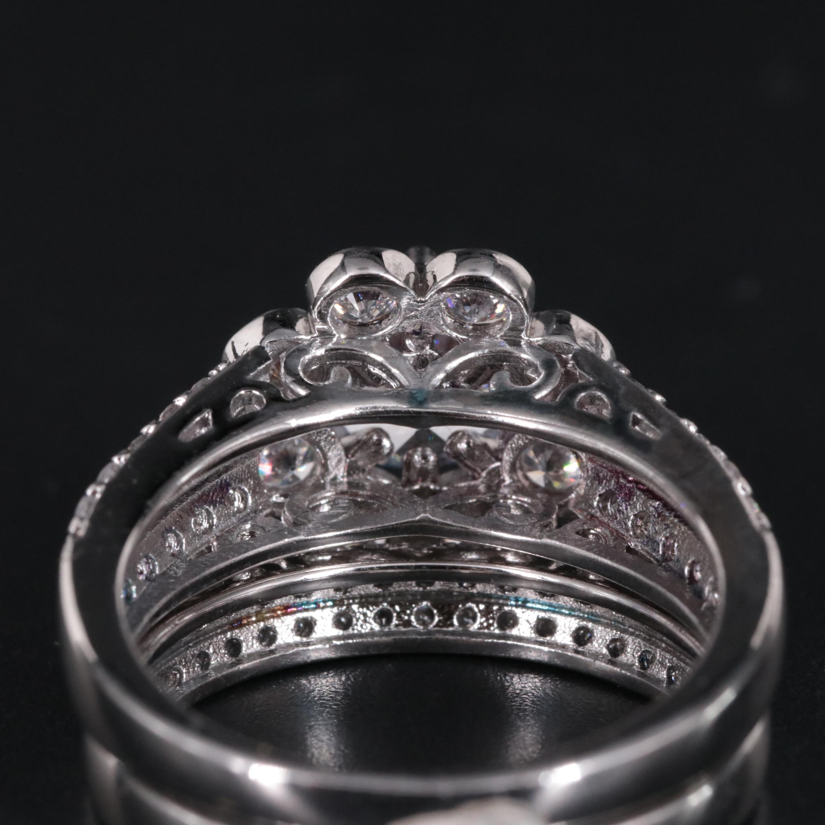 Cubic Zirconia Ring and Enhancer Band