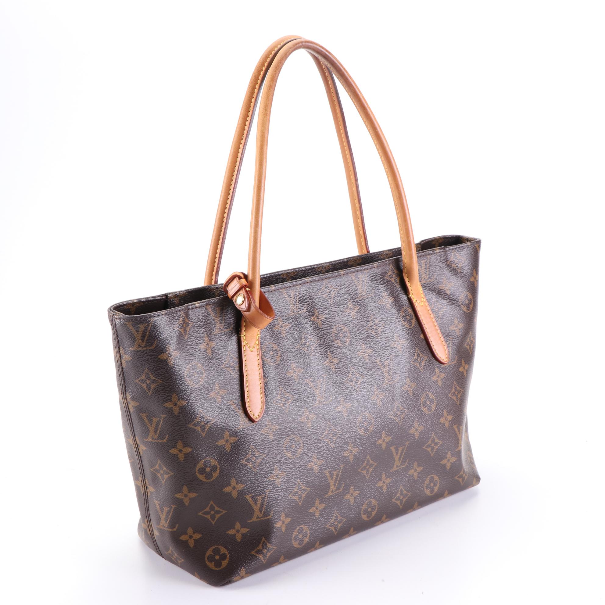Louis Vuitton Raspail PM Shoulder Tote in Monogram Canvas and Vachetta Leather