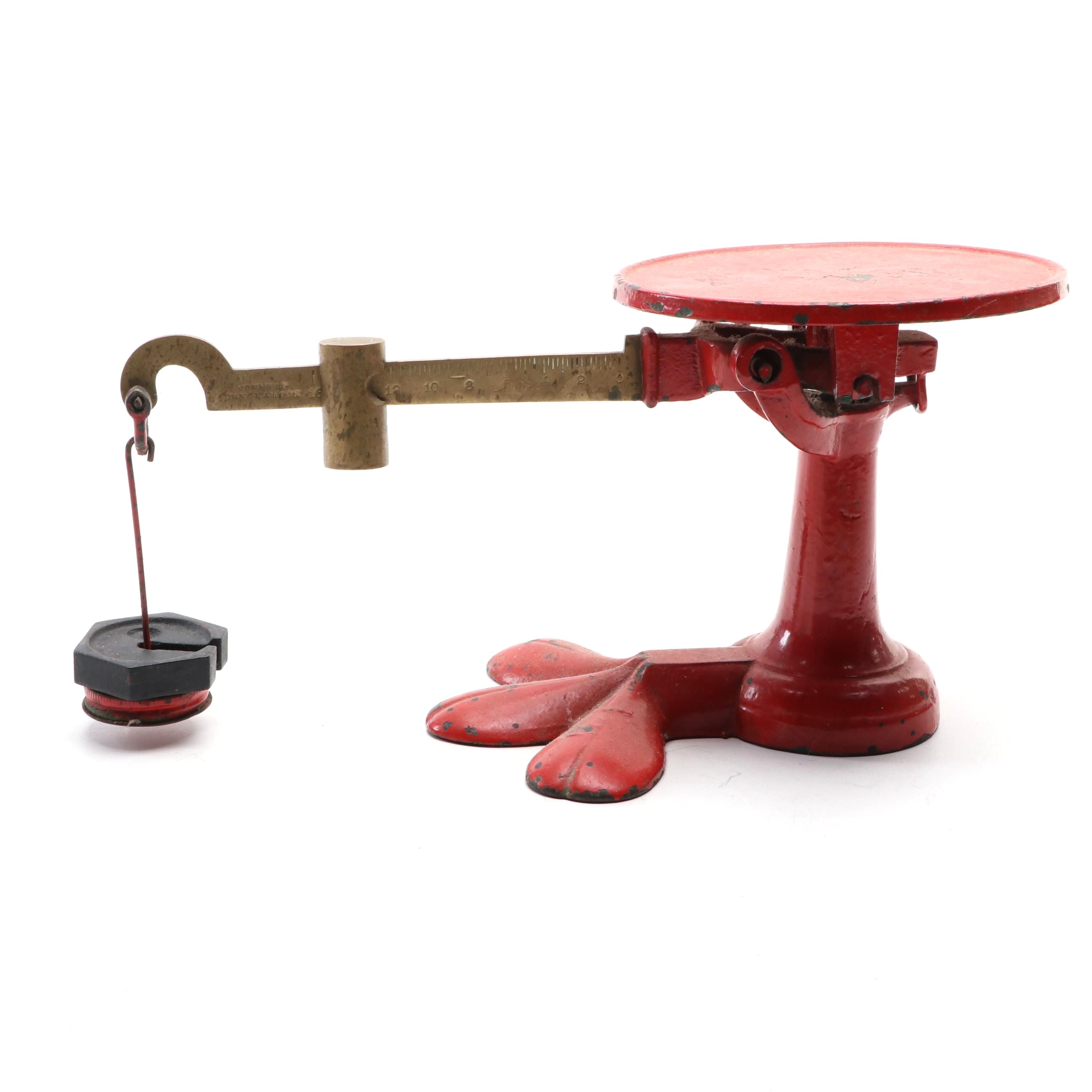 Jones of Binghamton Cast Iron and Brass Beam Scale