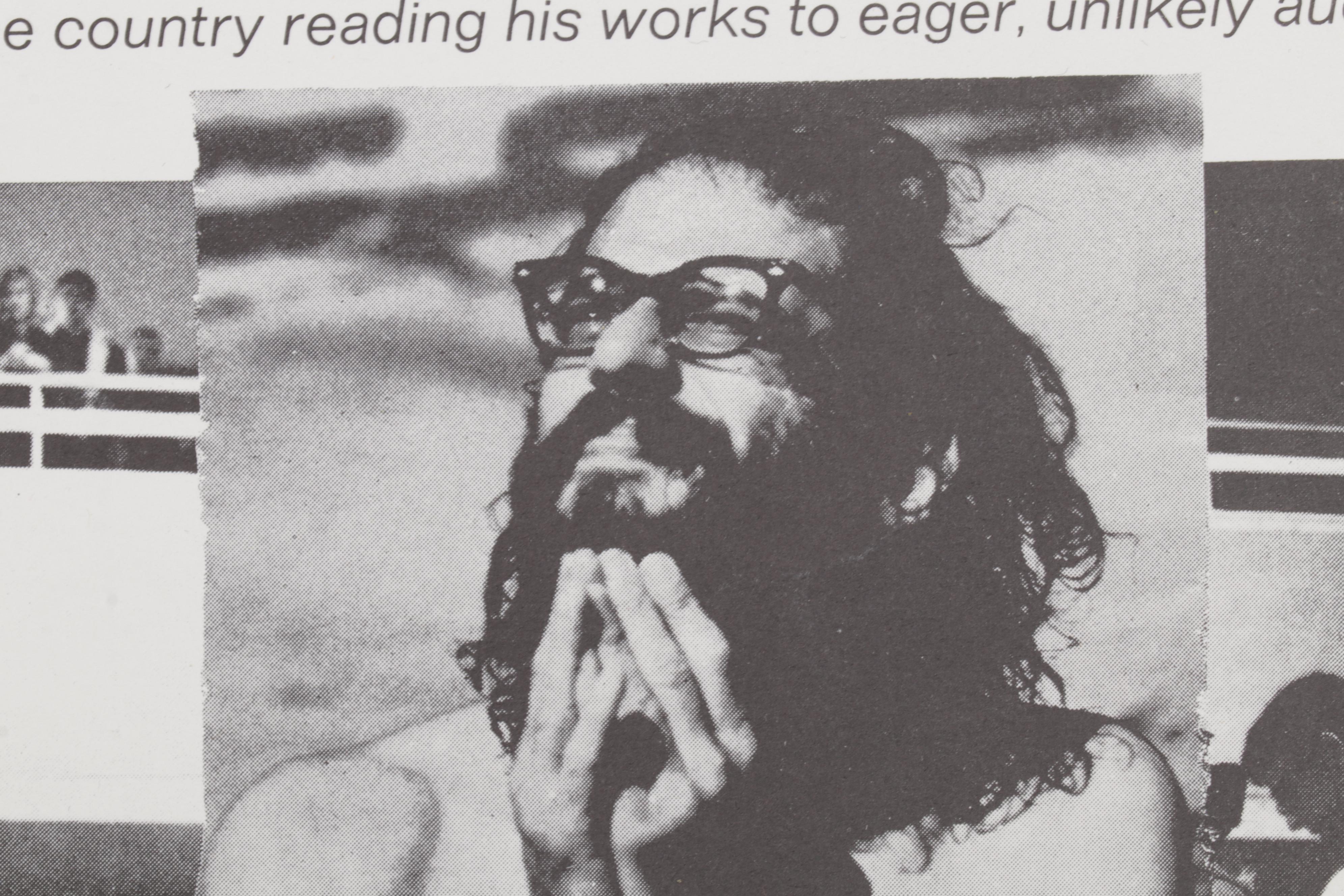 Sidney Chafetz Mixed Media Print "I Hear America Singing (The Guru Comes), 1971