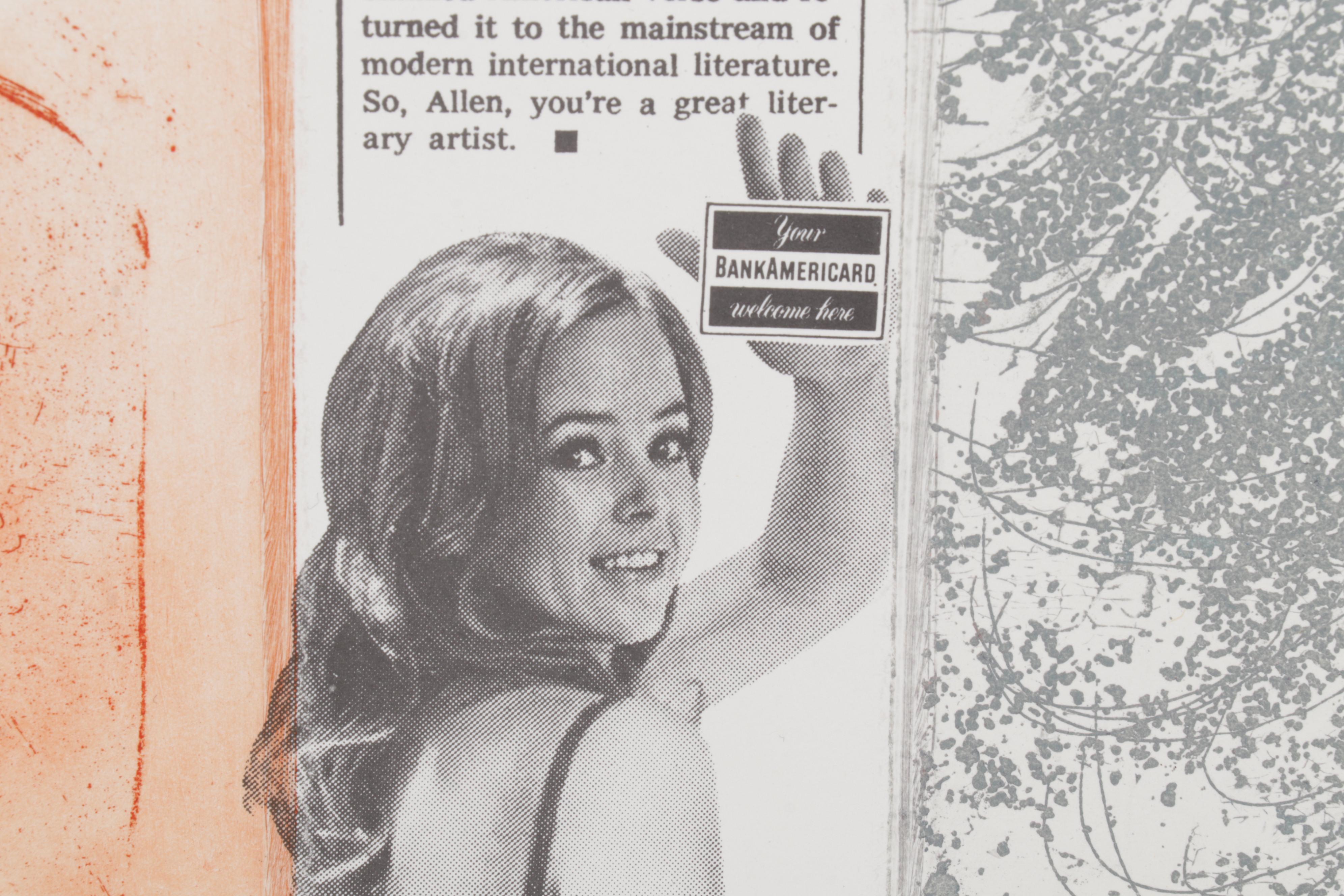 Sidney Chafetz Mixed Media Print "I Hear America Singing (The Guru Comes), 1971