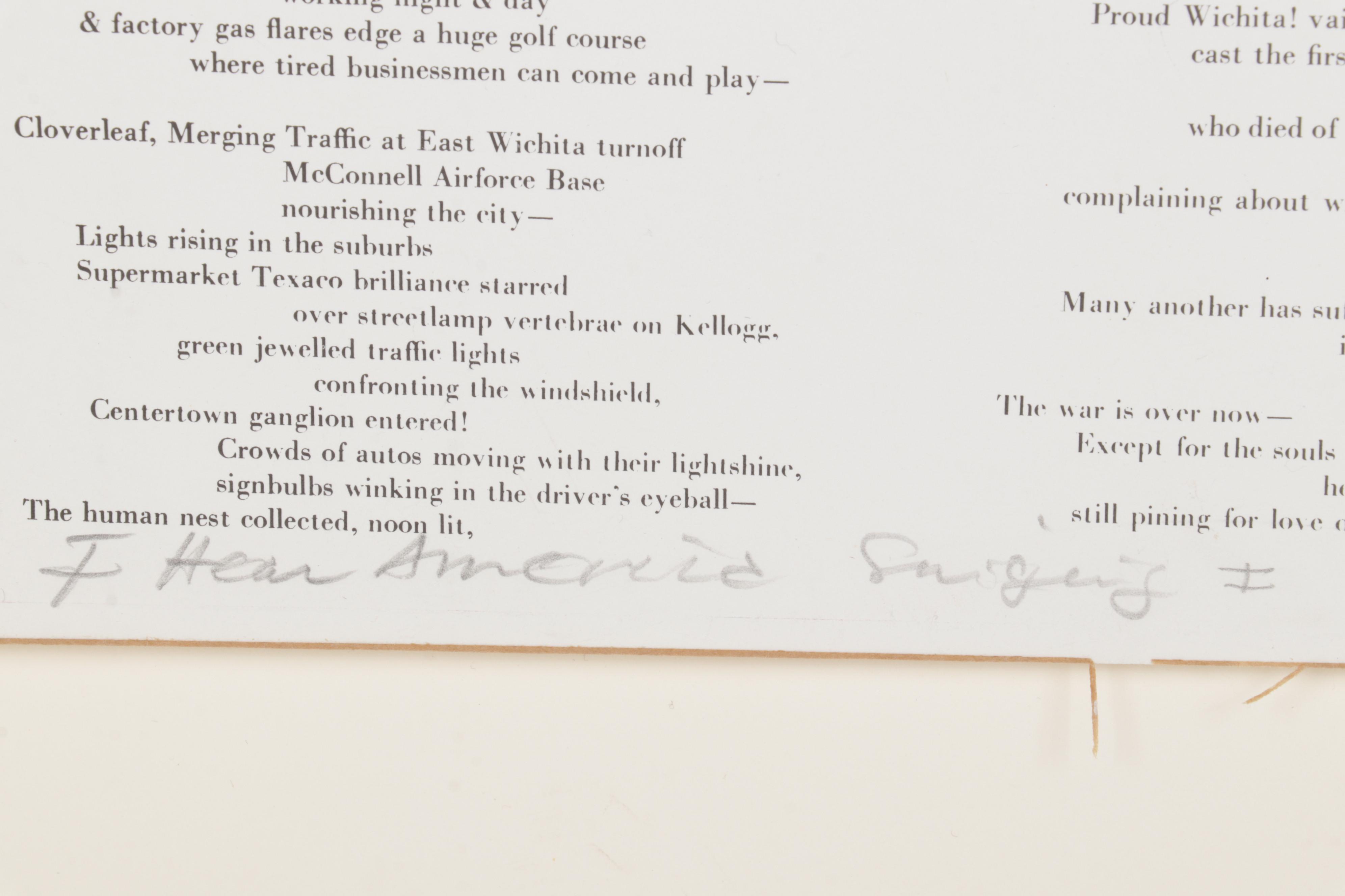 Sidney Chafetz Mixed Media Print "I Hear America Singing (The Guru Comes), 1971