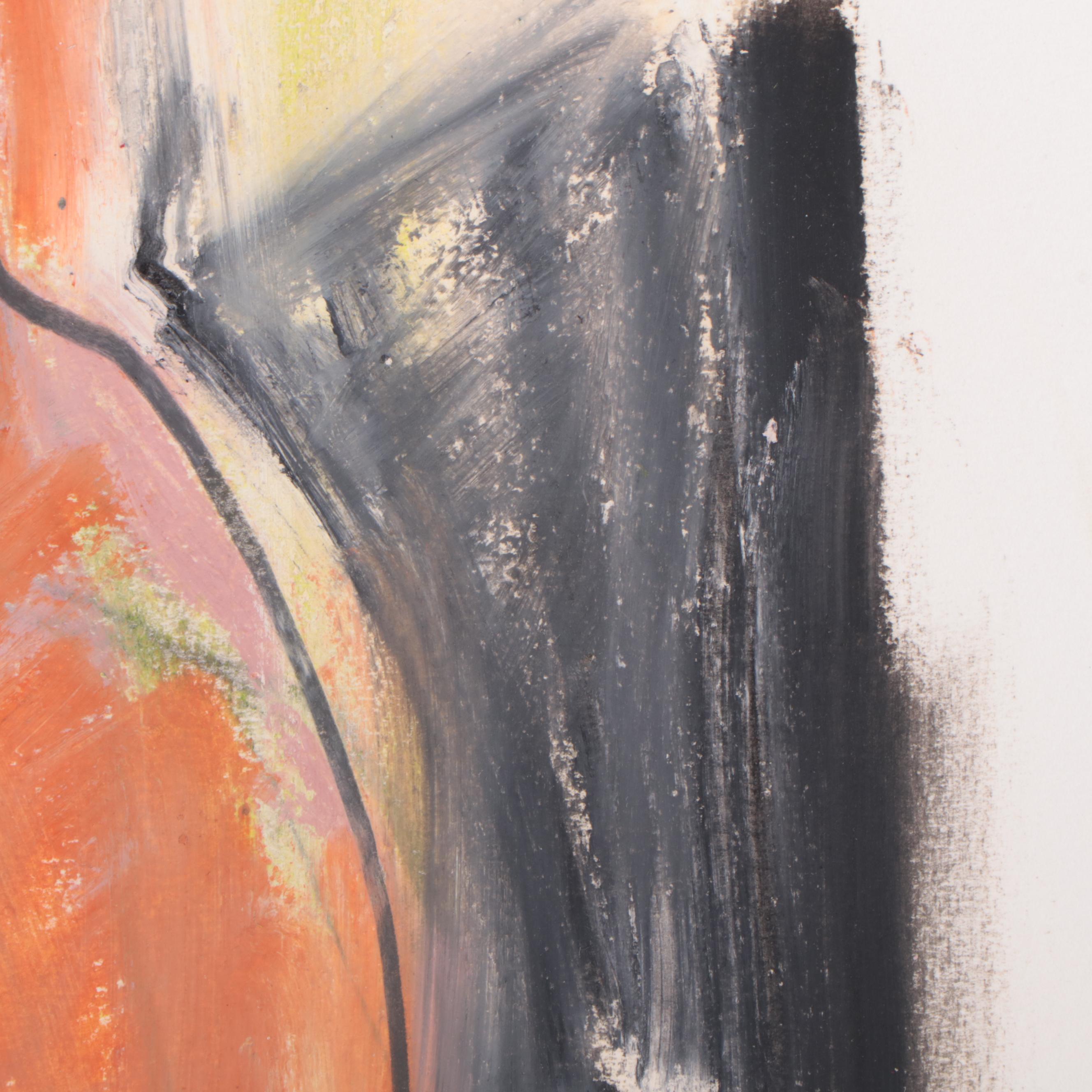 Jack Meanwell Expressionist Pastel Figure Drawing