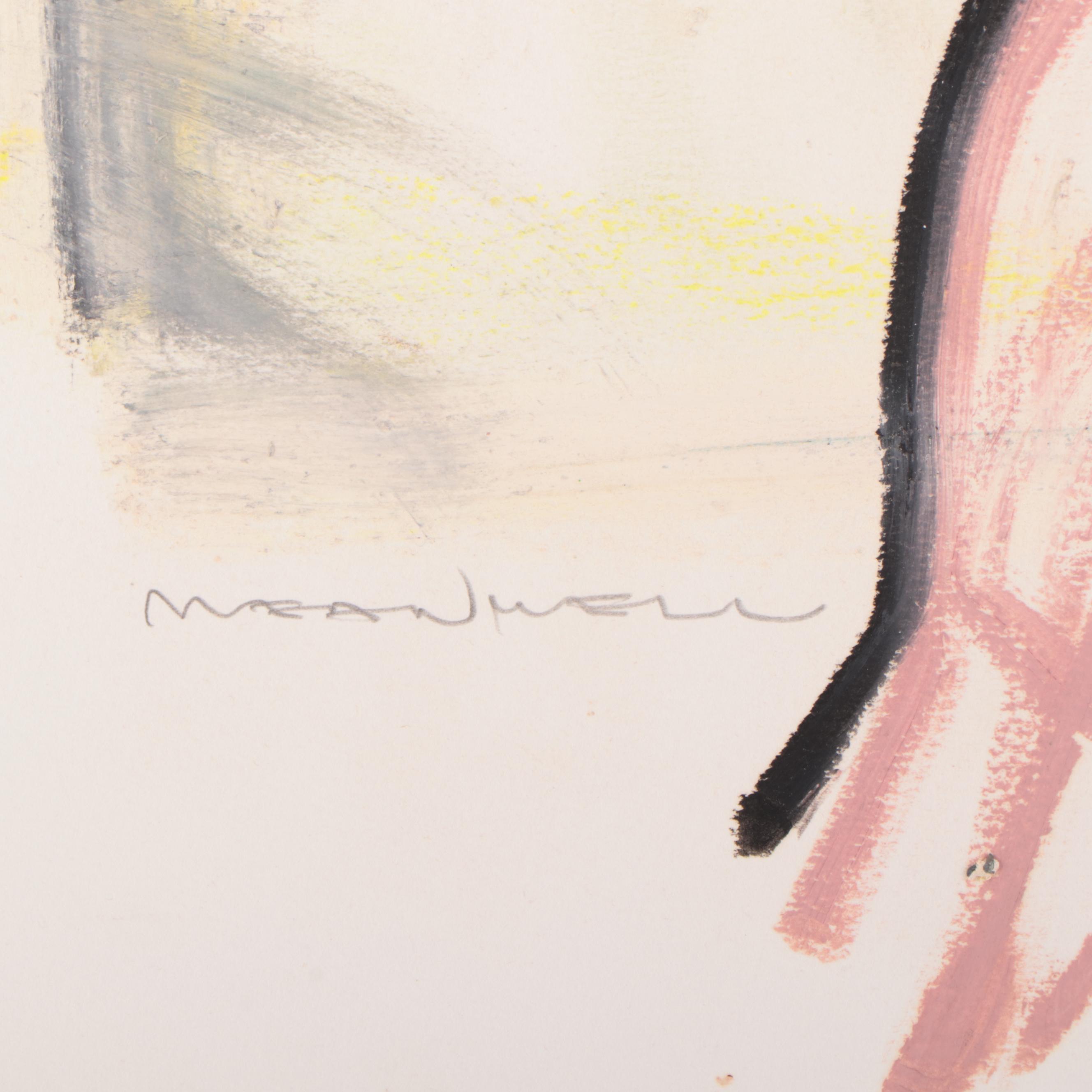 Jack Meanwell Expressionist Pastel Figure Drawing