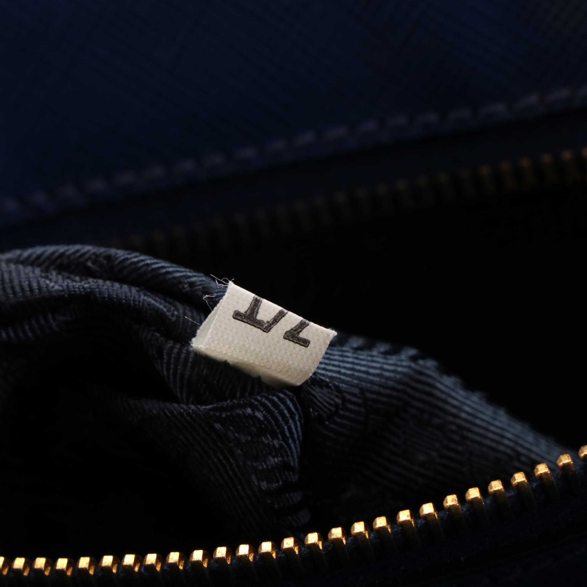 Prada Lux Blue Saffiano Leather Double-Zip Tote