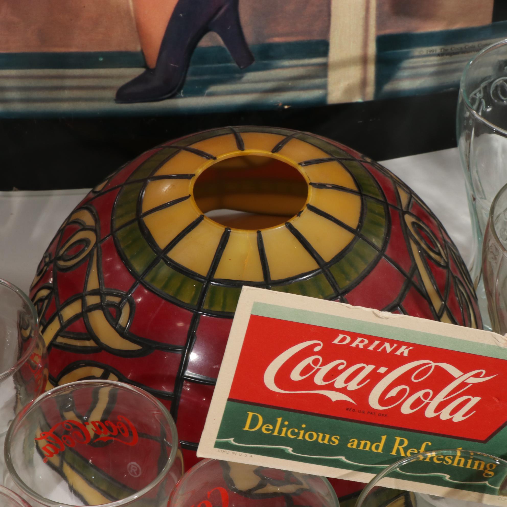 Coca-Cola Themed Crosley Collector's Edition Radio, Tray, Signs and More