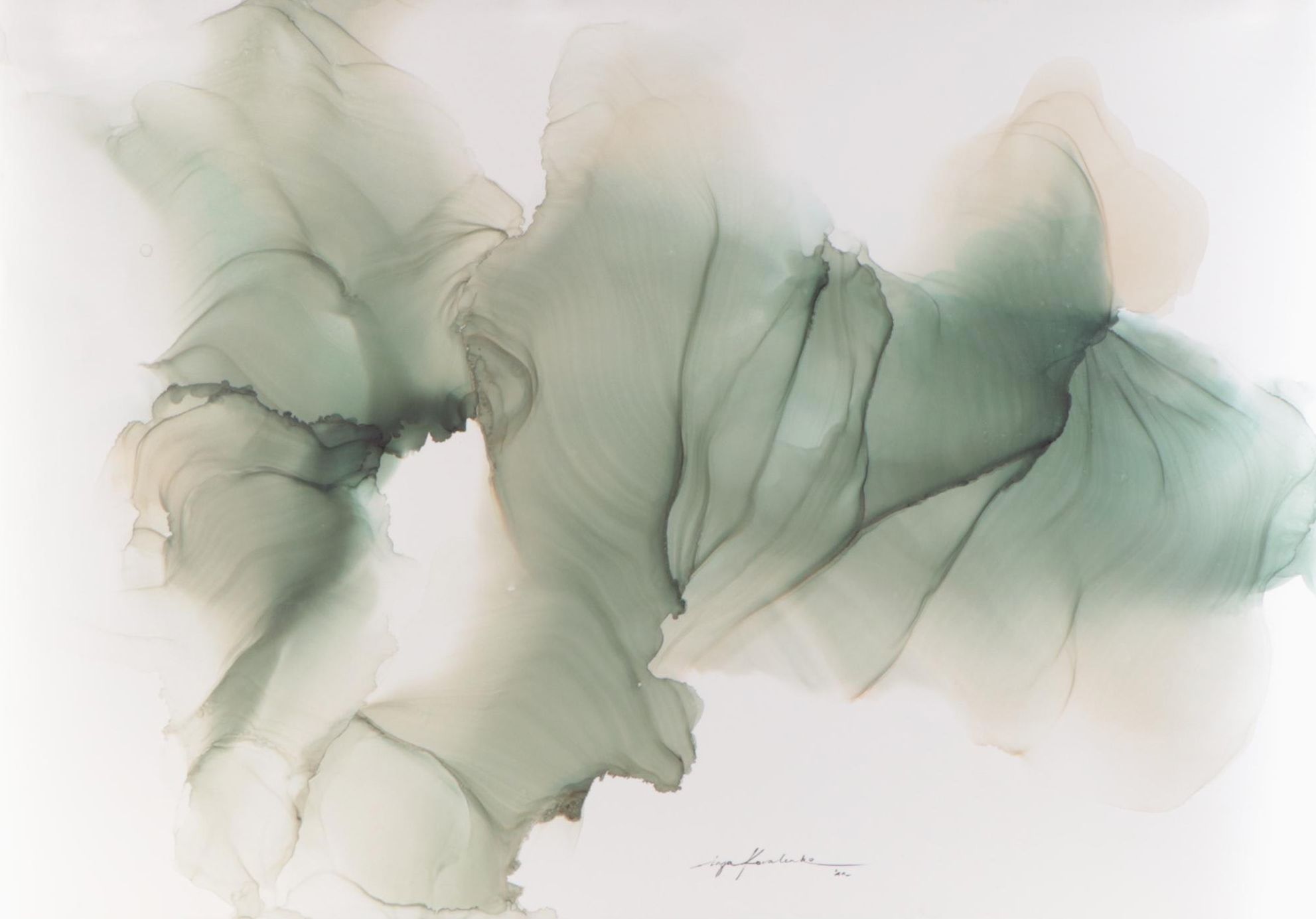 Inga Kovalenko Abstract Ink Painting, 2022