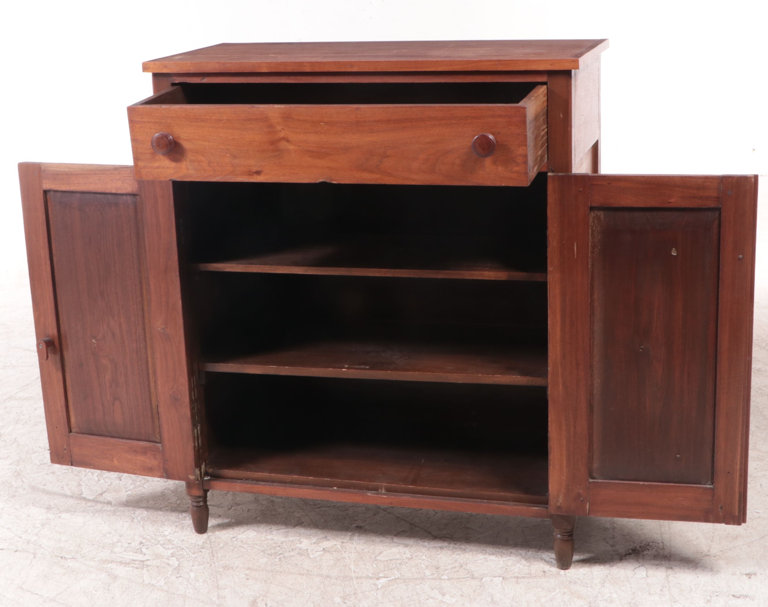 American Primitive Walnut Jackson Press, Mid-19th Century