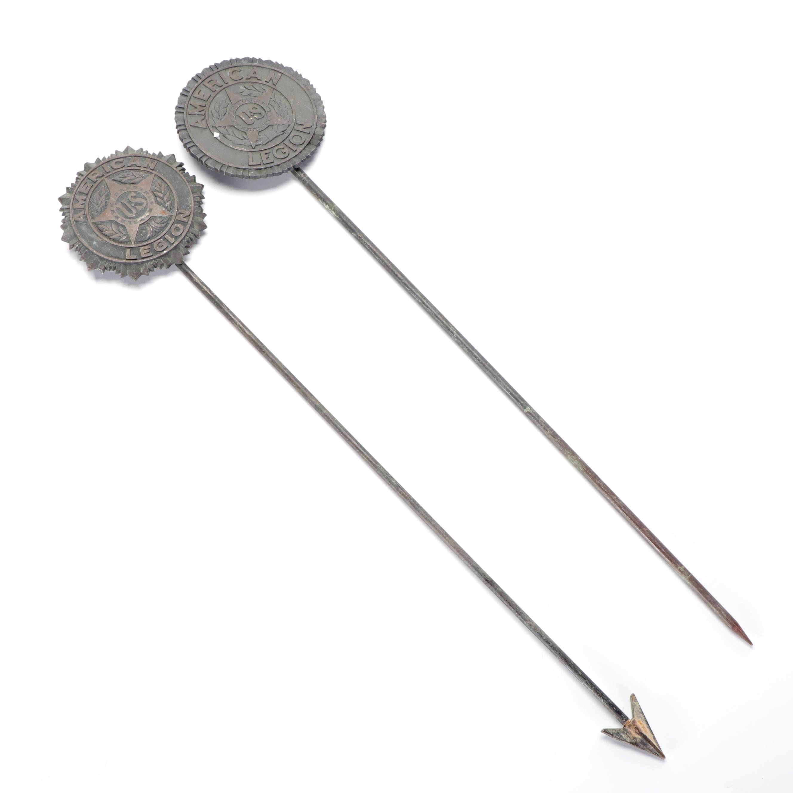 Cast Iron and Bronze American Legion Lawn Signs