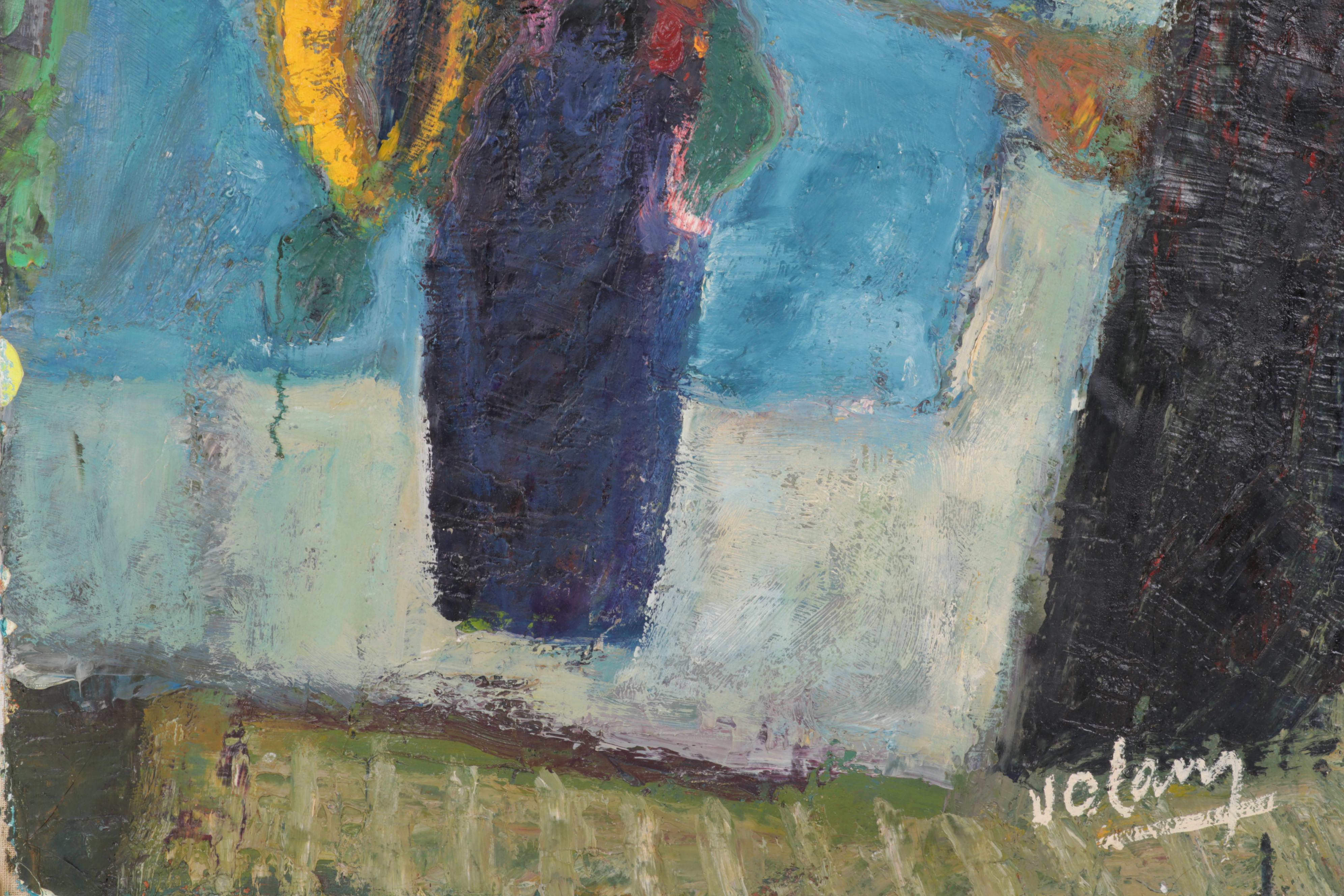 Jean Volang Still Life Oil Painting "Fleurs"