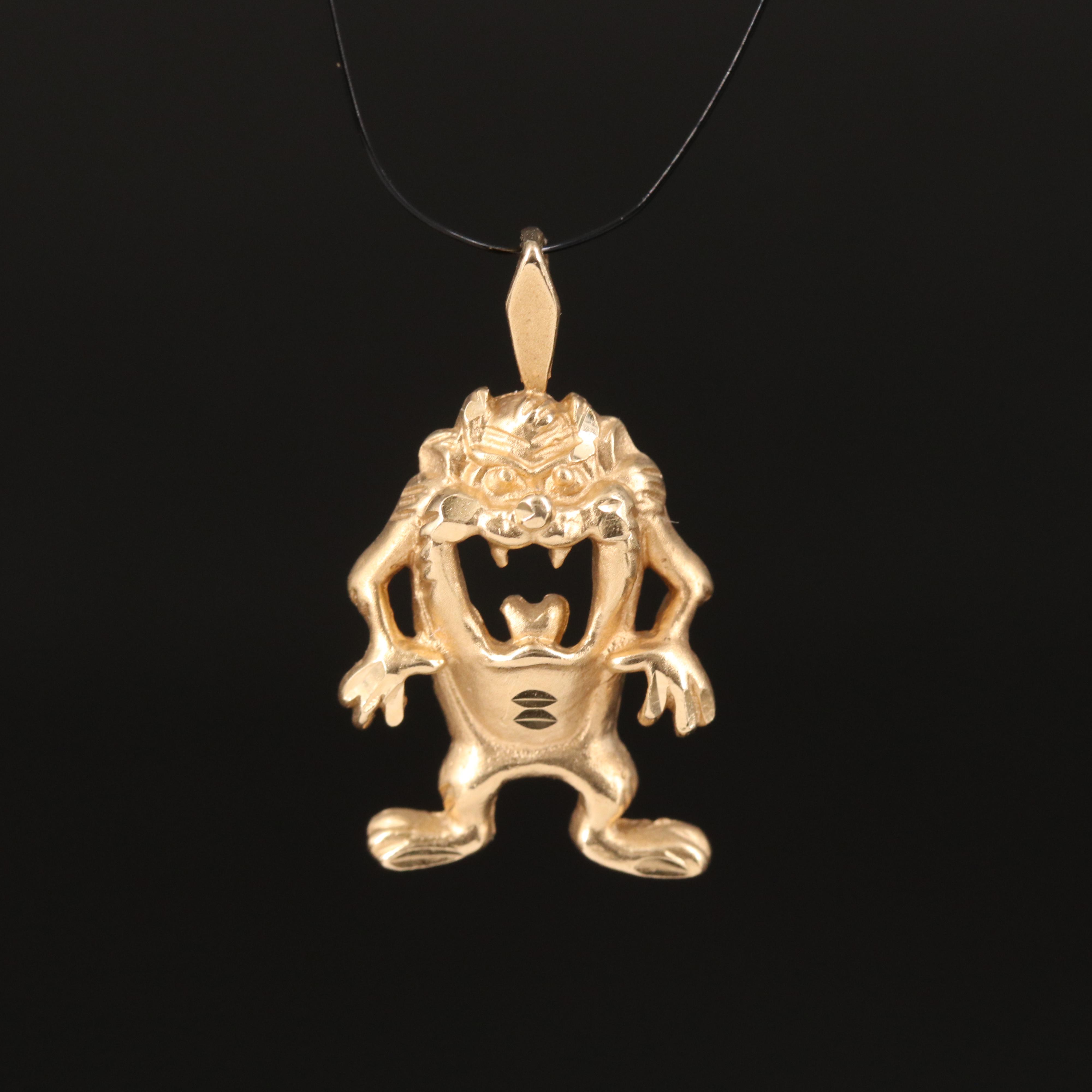 Looney Tunes "Tasmanian Devil" 14K Charm