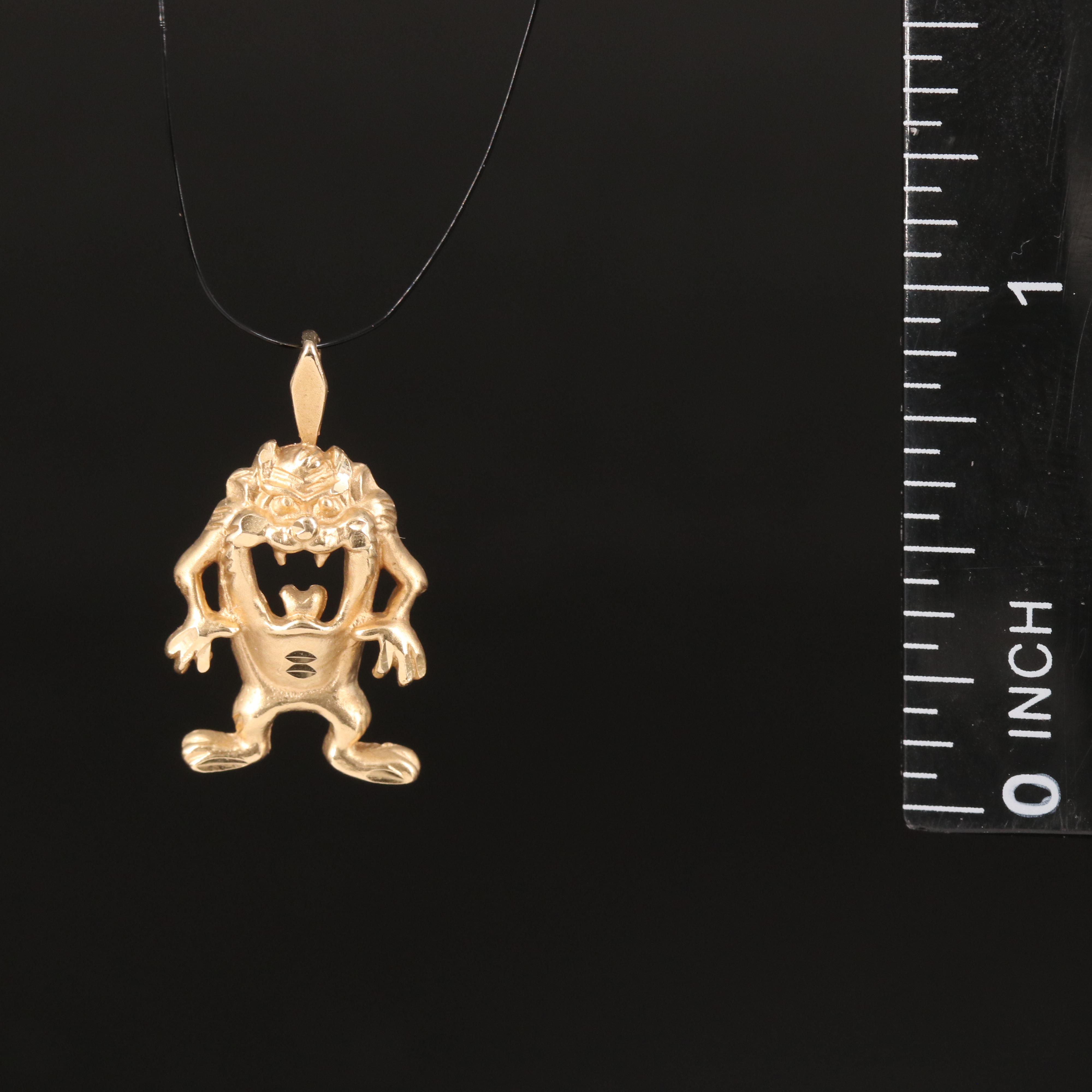 Looney Tunes "Tasmanian Devil" 14K Charm