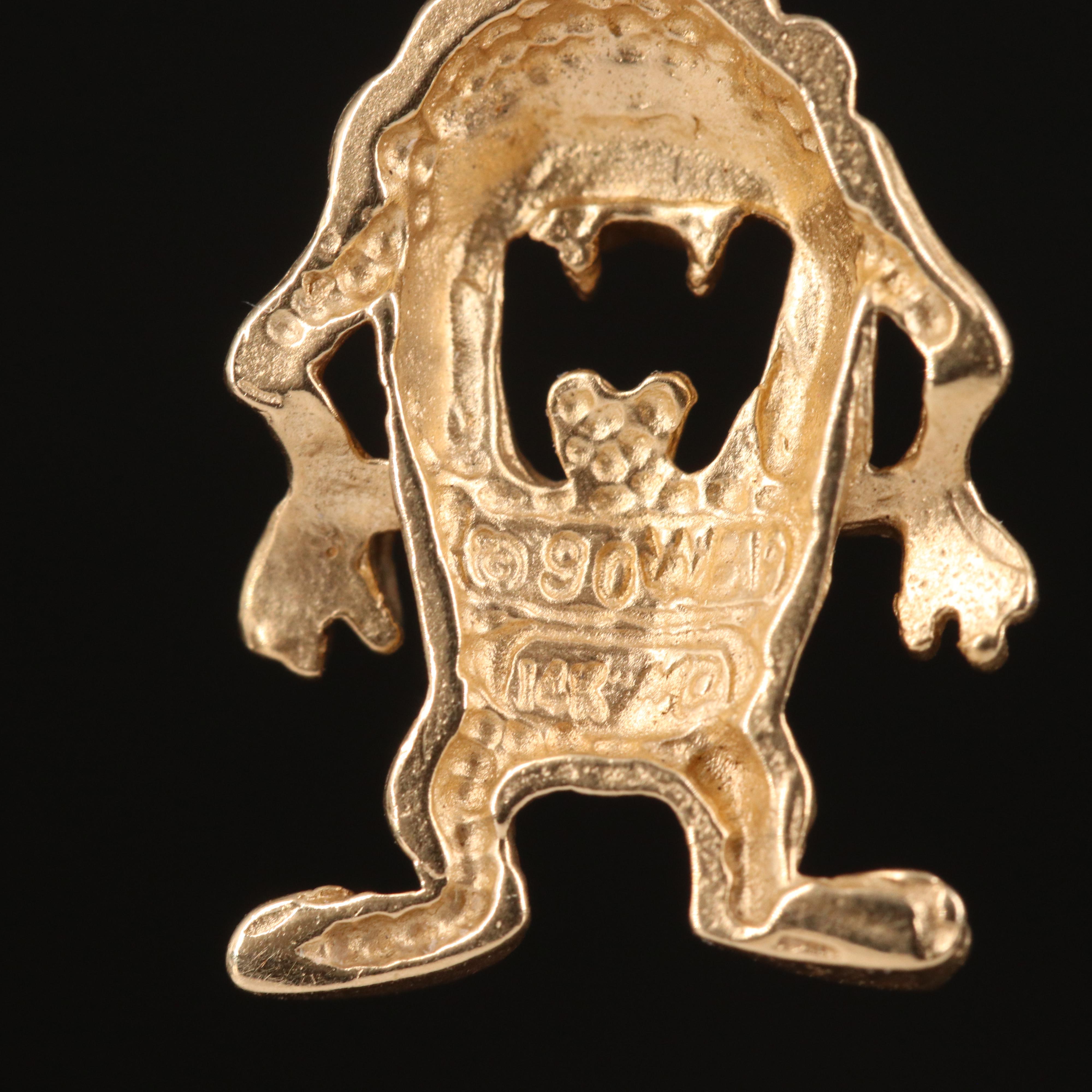 Looney Tunes "Tasmanian Devil" 14K Charm