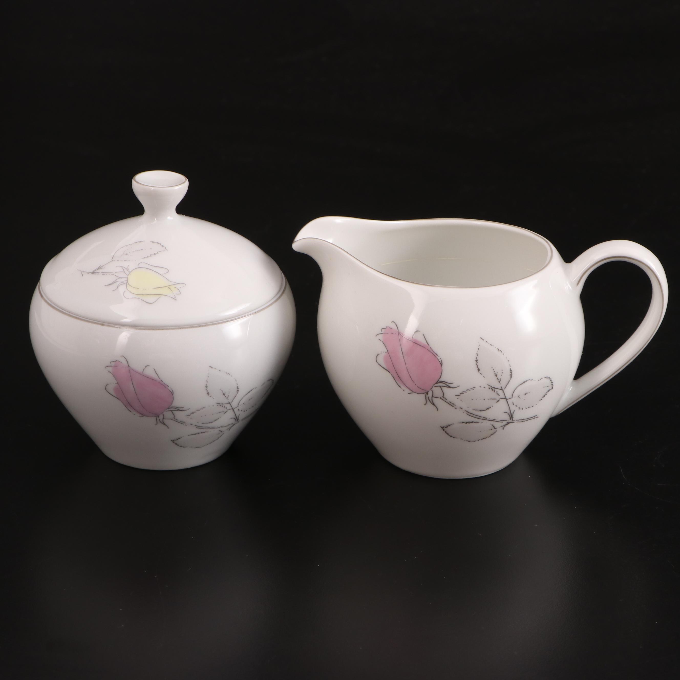 Arzberg Floral Porcelain Tea Set, Mid-20th Century
