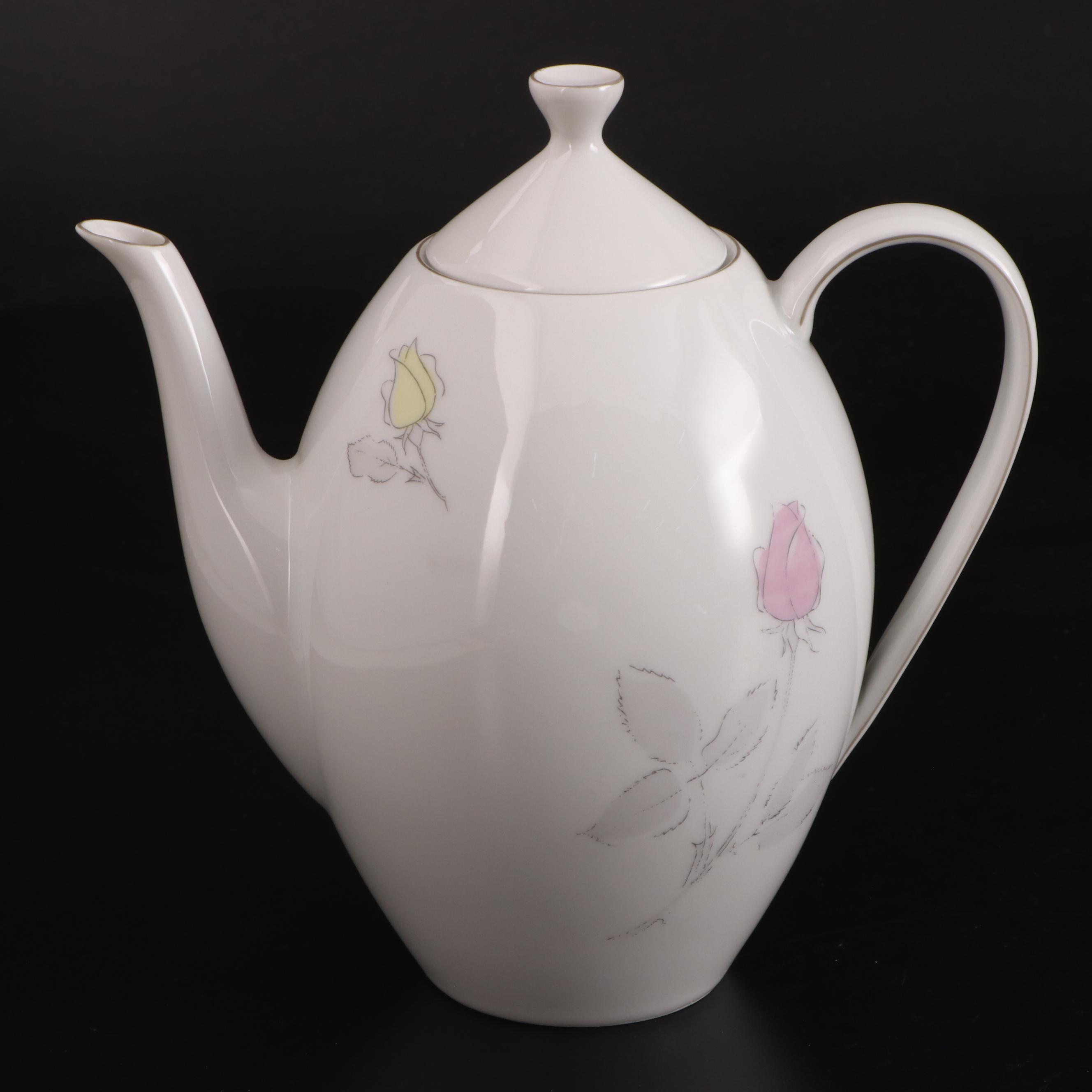 Arzberg Floral Porcelain Tea Set, Mid-20th Century