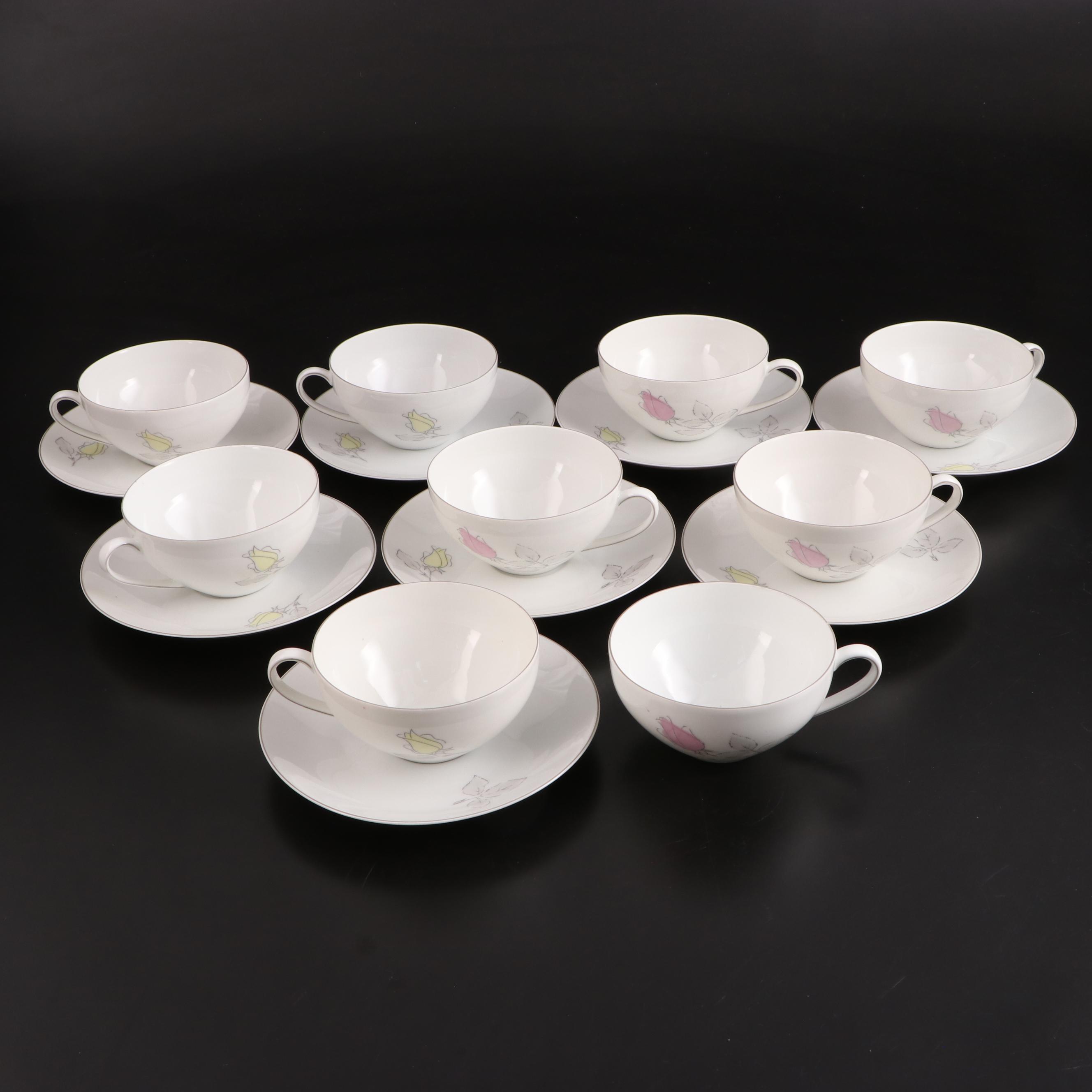 Arzberg Floral Porcelain Tea Set, Mid-20th Century